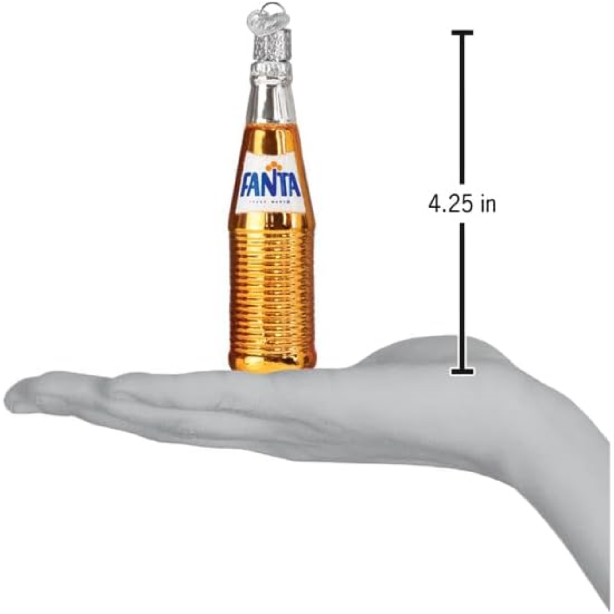 Old World Christmas Blown Glass Ornament for Christmas Tree, Fanta Bottle