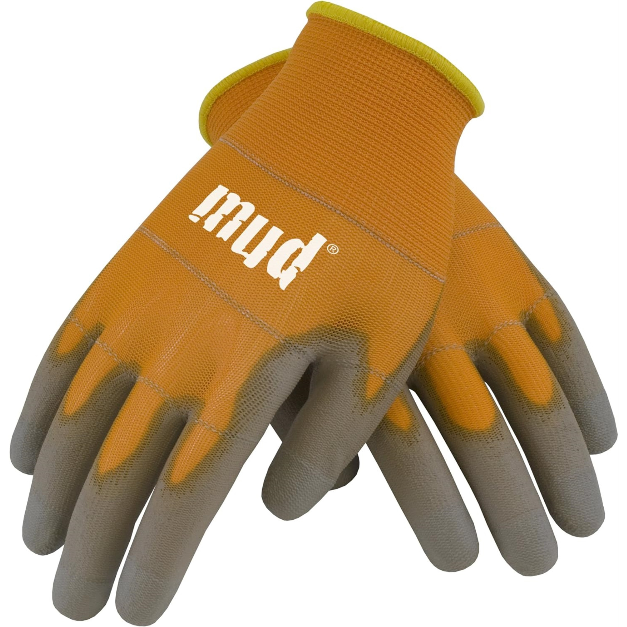Mud Smart Gardening Gloves, Durable Abrasion Resistant Gloves, Orange, Small