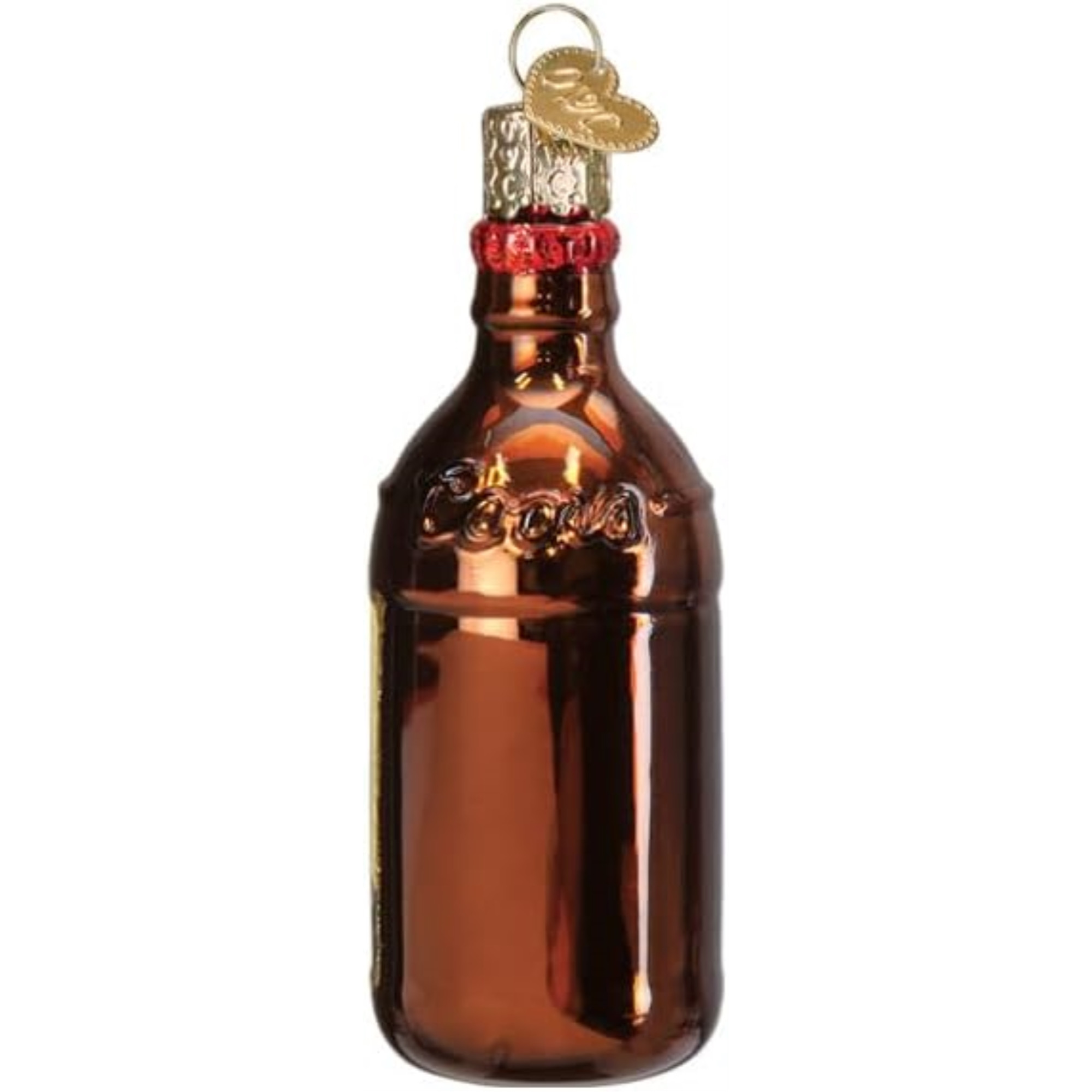 Old World Christmas Blown Glass Ornament for Christmas Tree, Coors Banquet Bottle