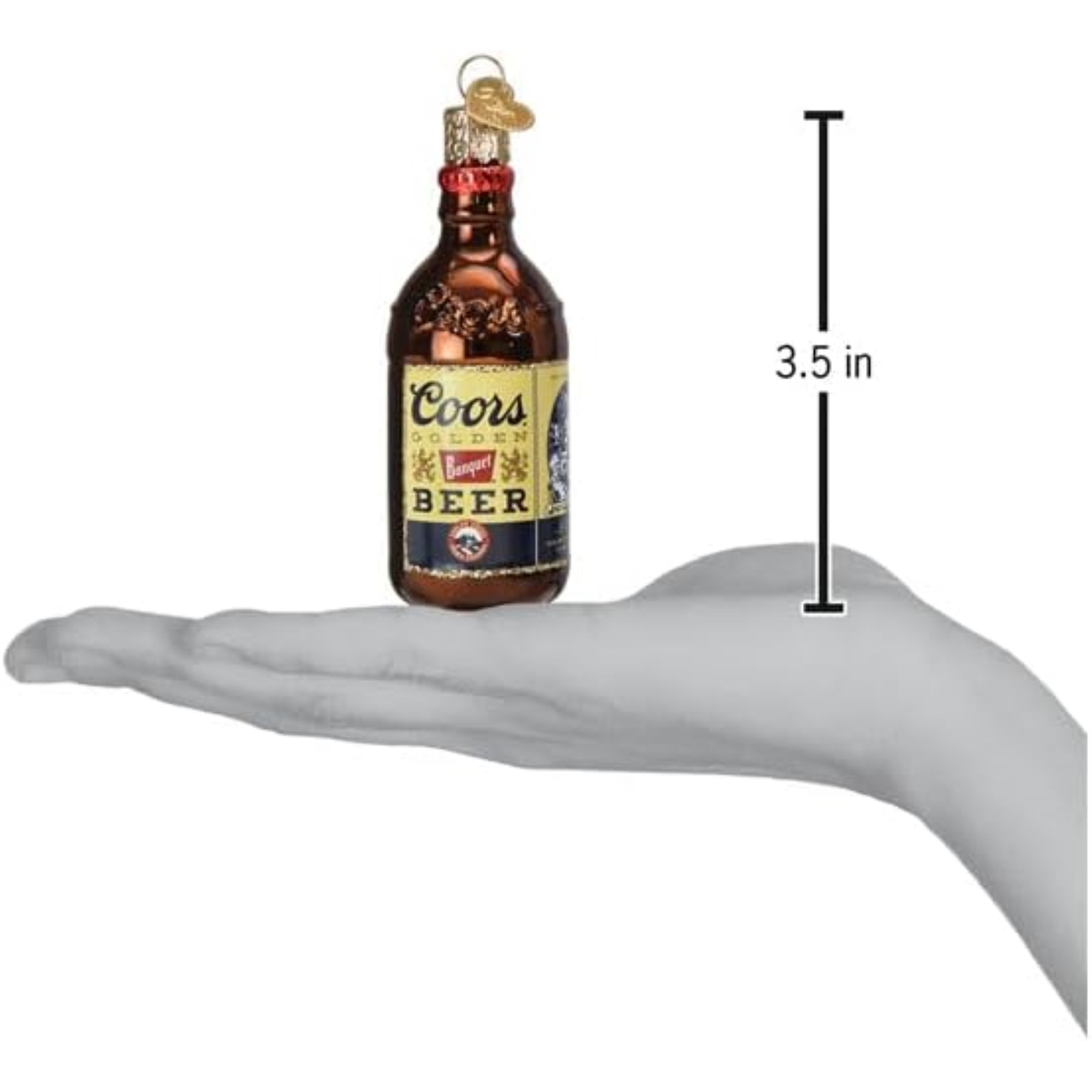 Old World Christmas Blown Glass Ornament for Christmas Tree, Coors Banquet Bottle