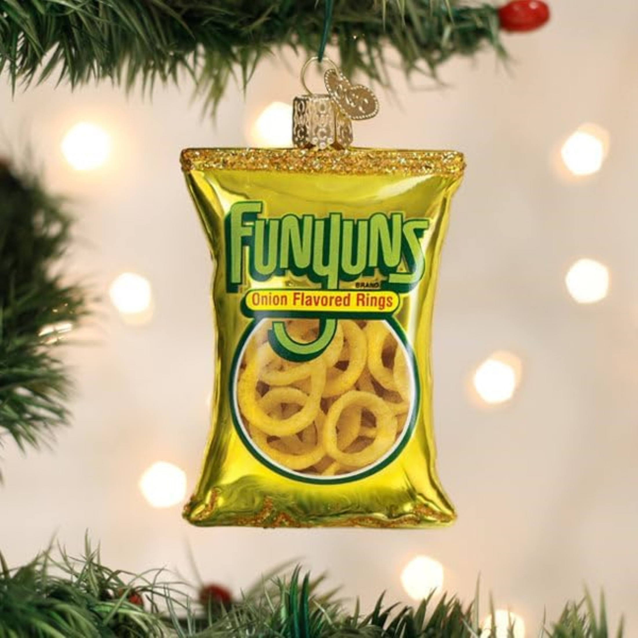 Old World Christmas Blown Glass Ornament for Christmas Tree, Funyuns (with OWC Gift Box)