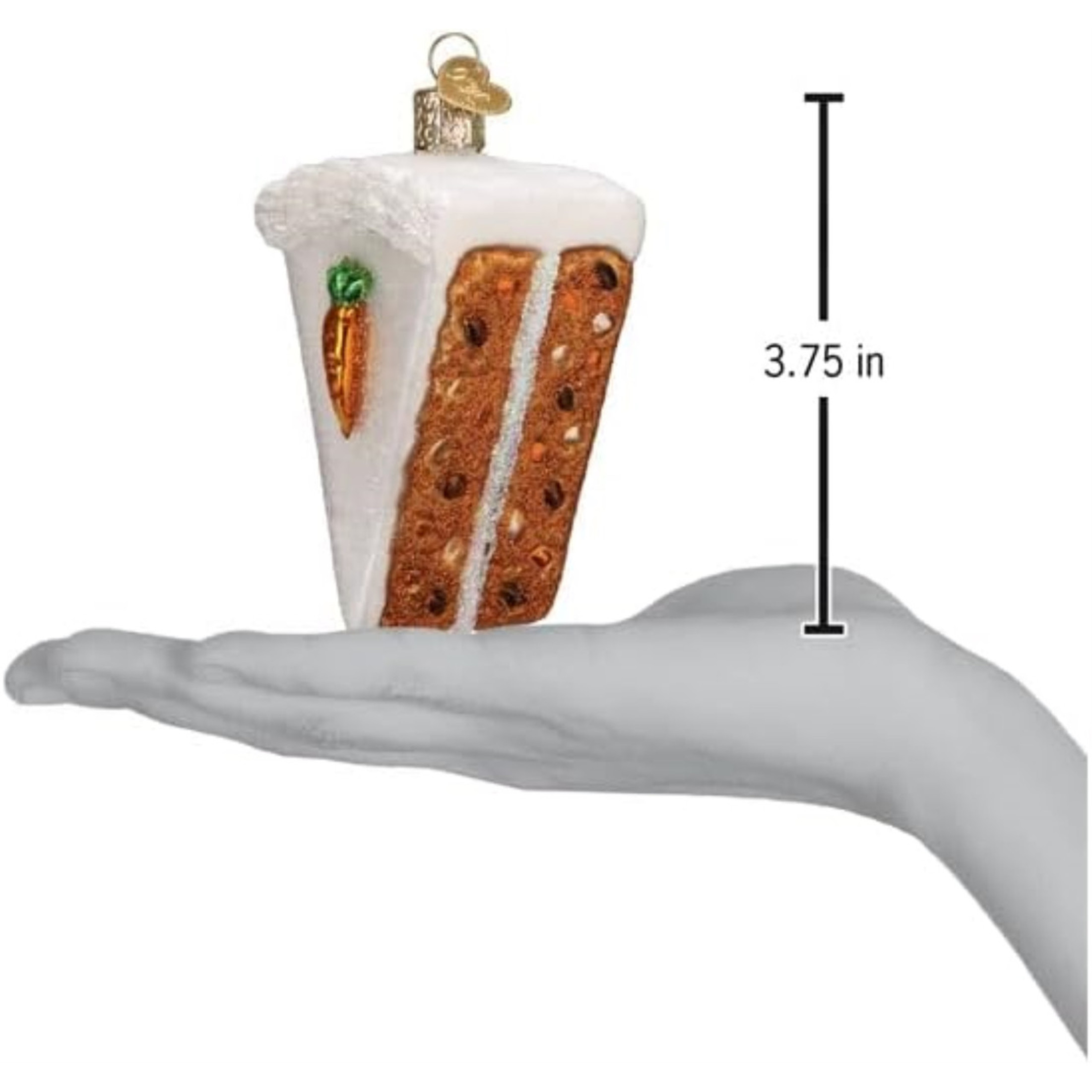 Old World Christmas Blown Glass Ornament for Christmas Tree, Carrot Cake (with OWC Gift Box)