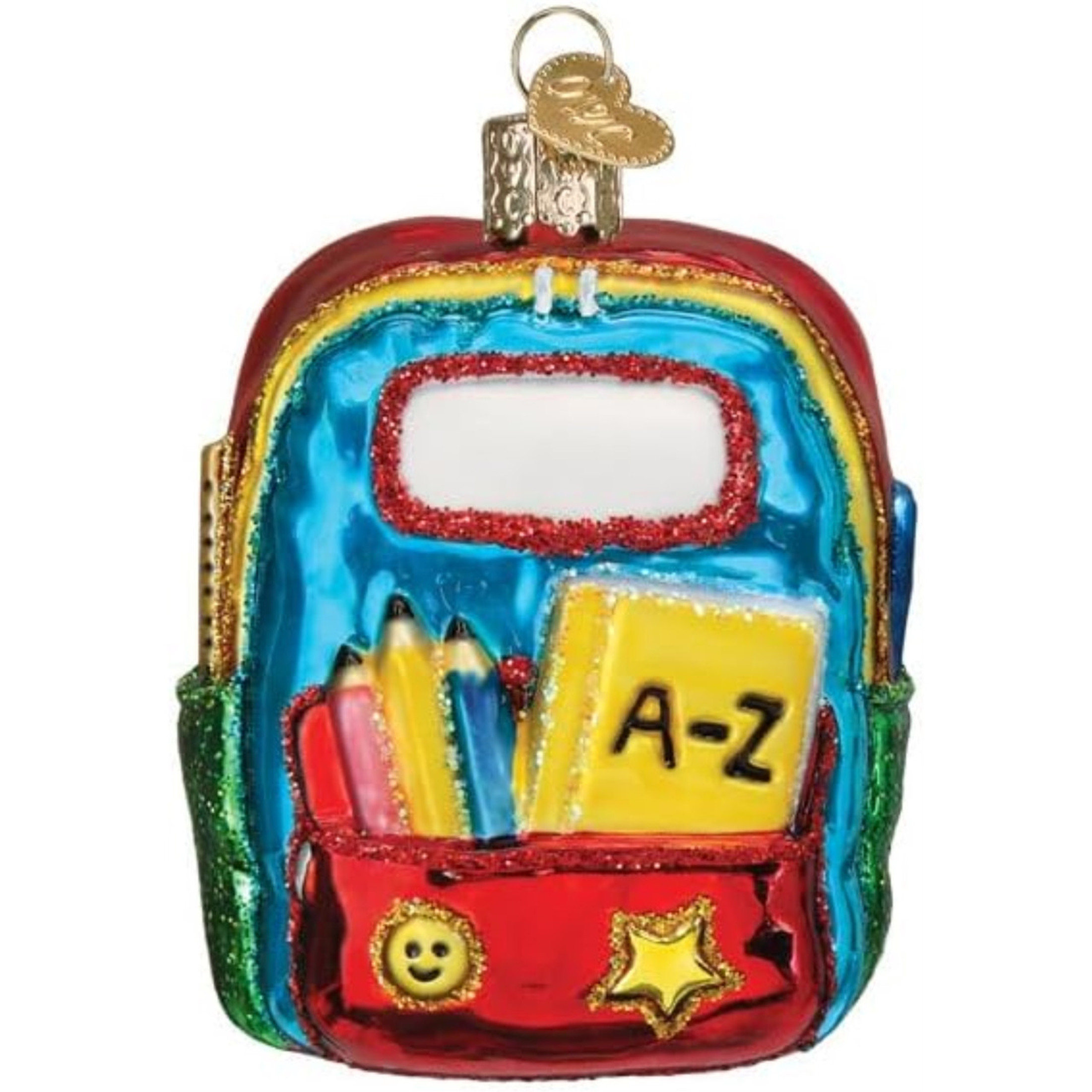 Old World Christmas Blown Glass Ornament for Christmas Tree, First Day Of School (with OWC Gift Box)