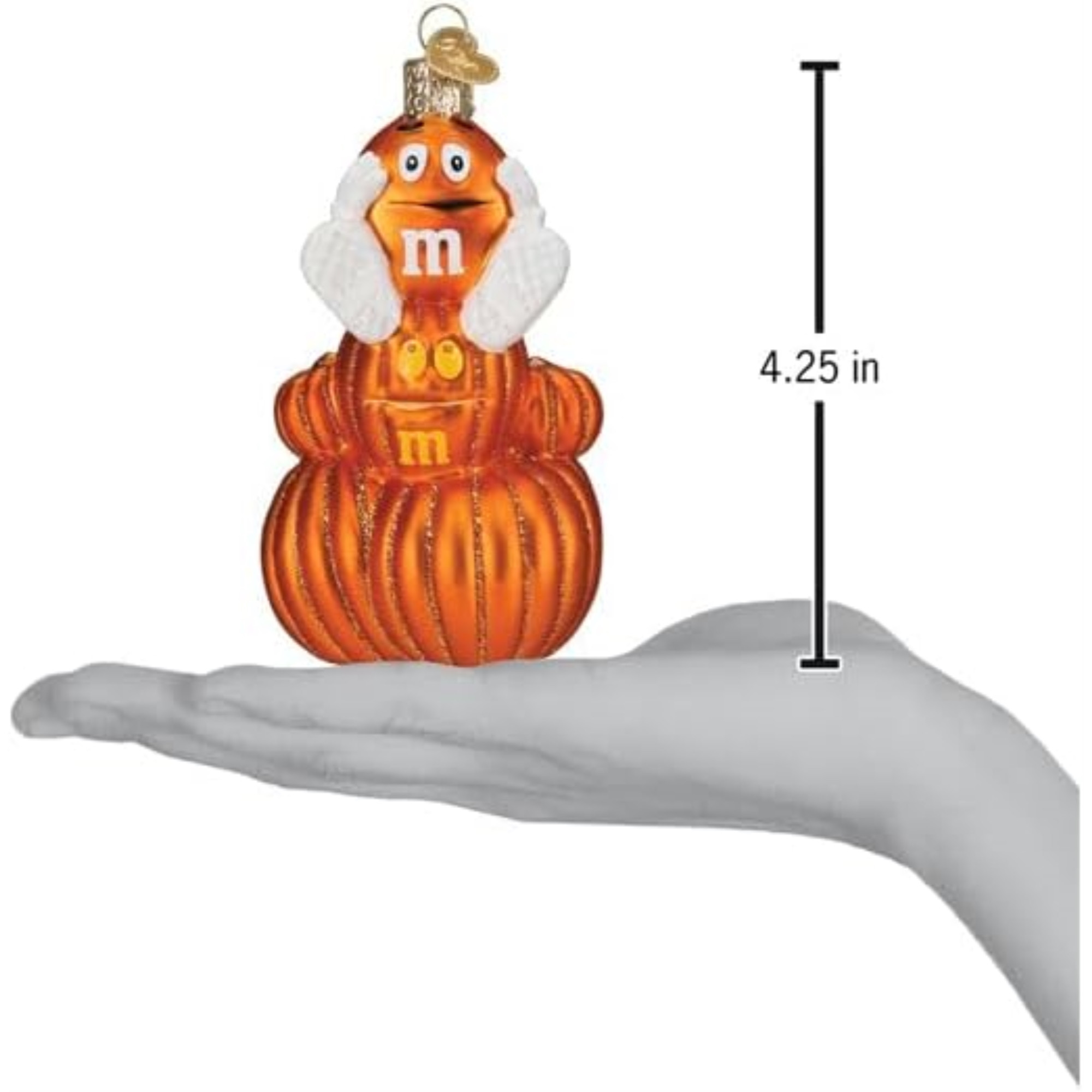Old World Christmas Blown Glass Ornament for Christmas Tree, M&M'S Orange Autumn