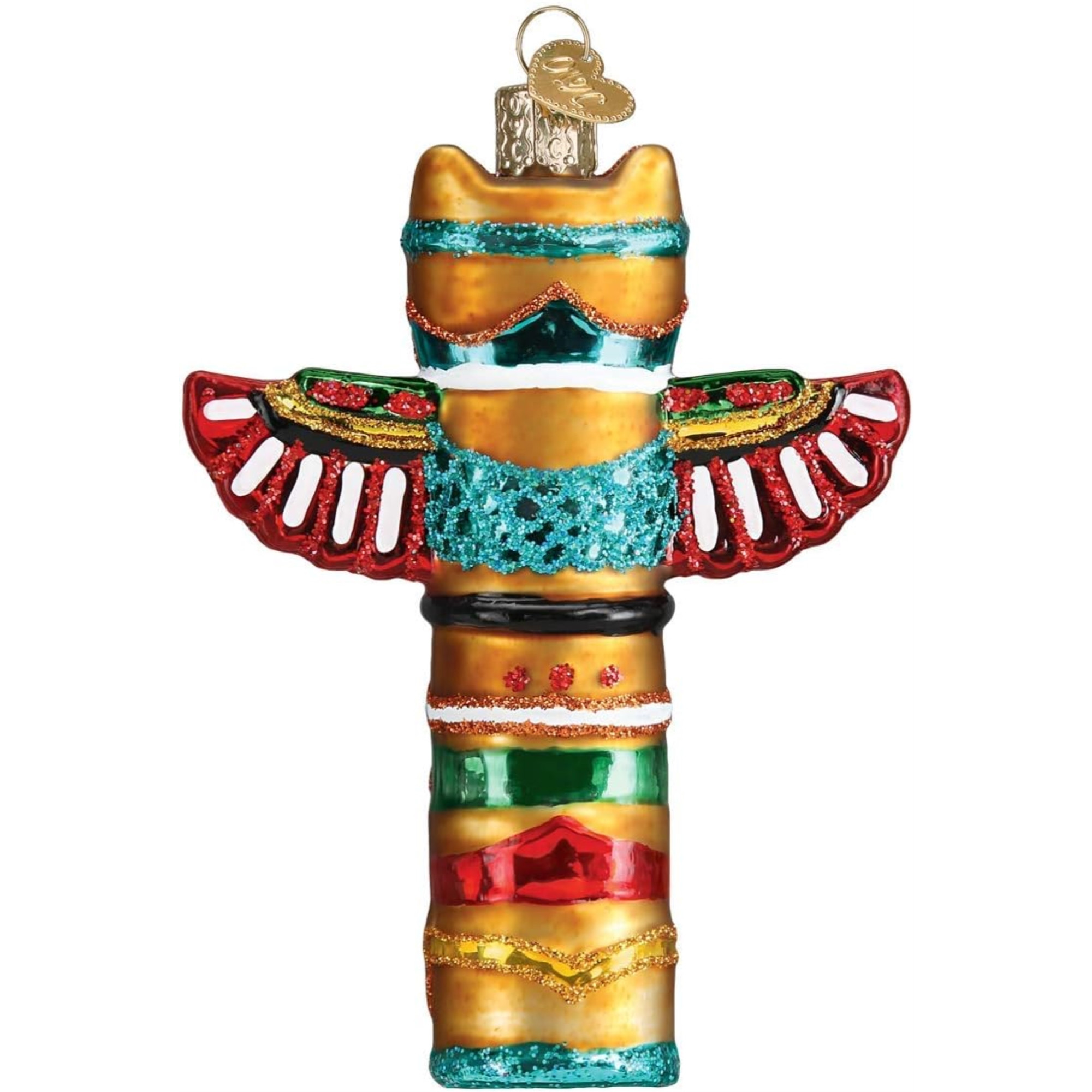 Old World Christmas Blown Glass Ornament for Christmas Tree, Totem Pole