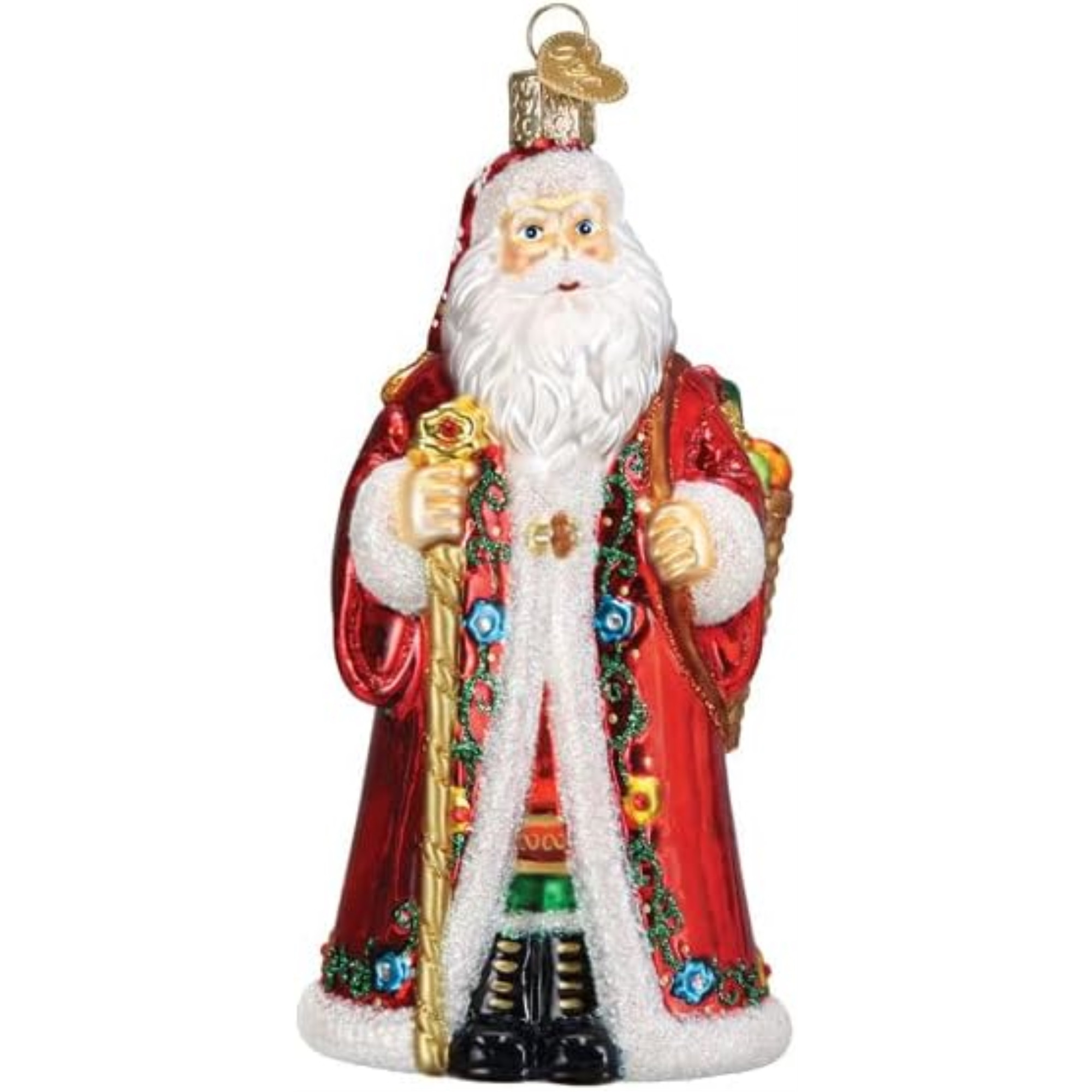 Old World Christmas Blown Glass Ornament for Christmas Tree, Norwegian Santa