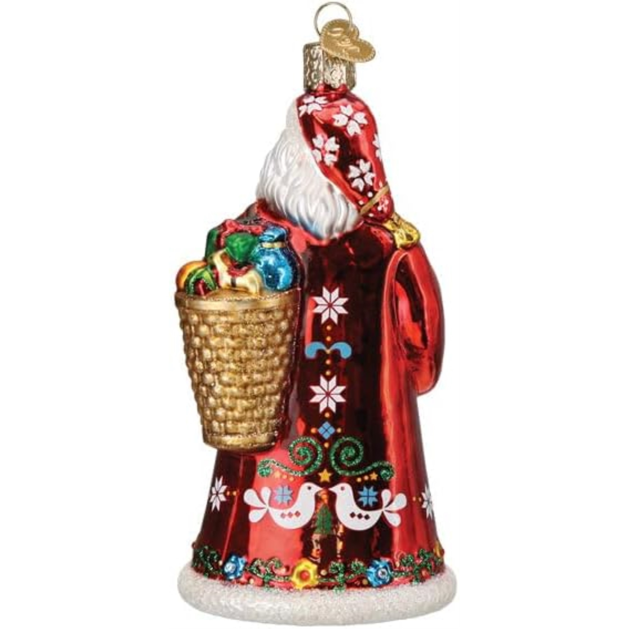 Old World Christmas Blown Glass Ornament for Christmas Tree, Norwegian Santa