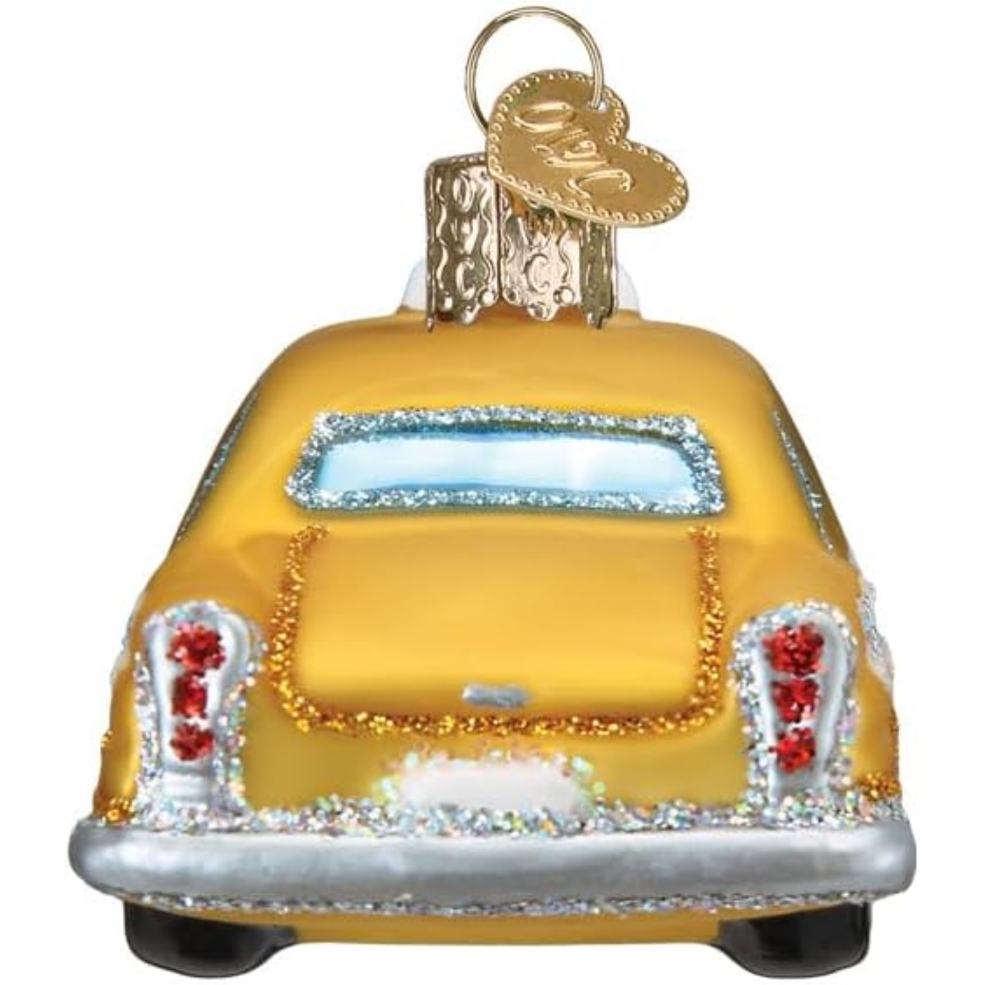 Old World Christmas Blown Glass Ornament for Christmas Tree, Nyc Taxi