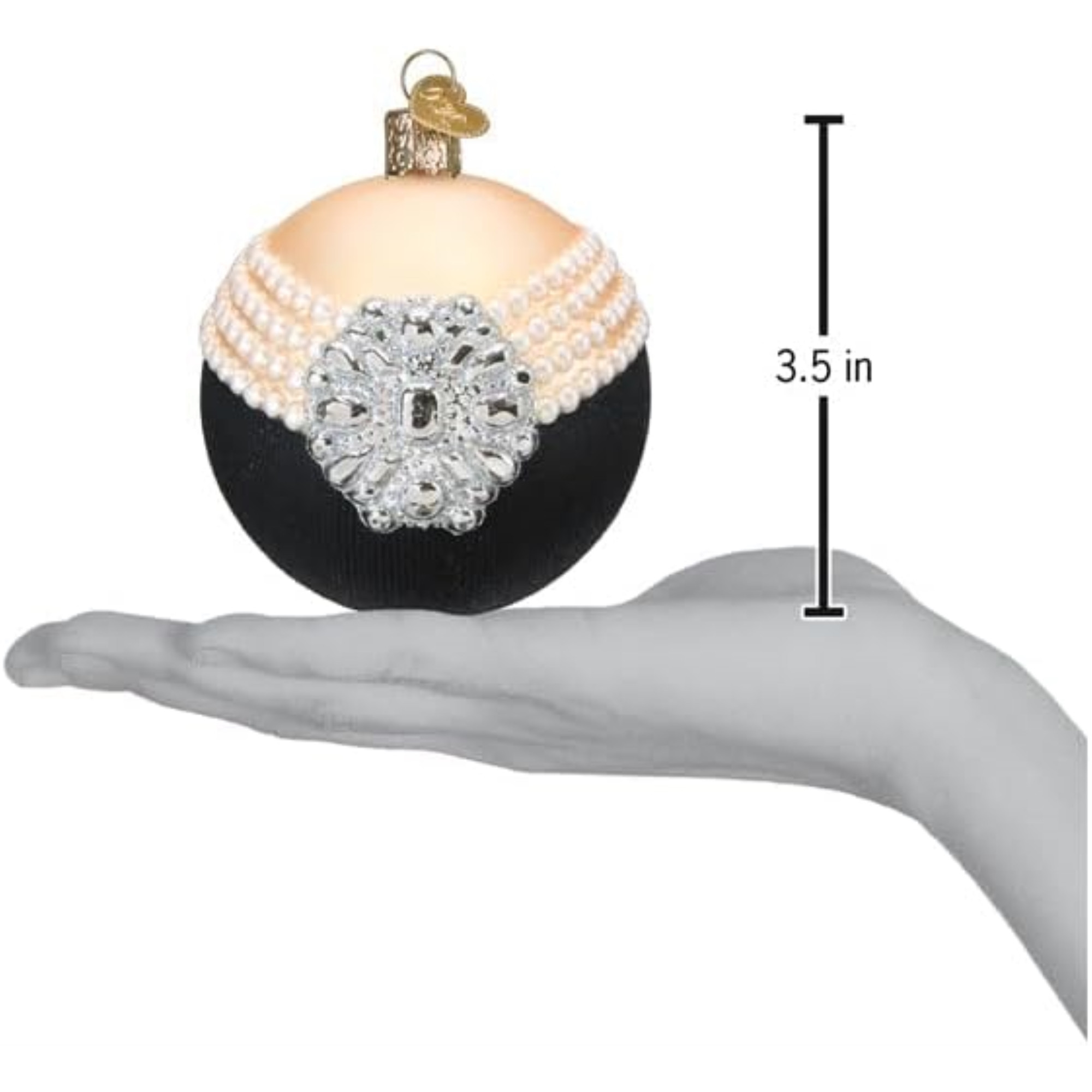 Old World Christmas Blown Glass Ornament for Christmas Tree, Classic Audrey Round