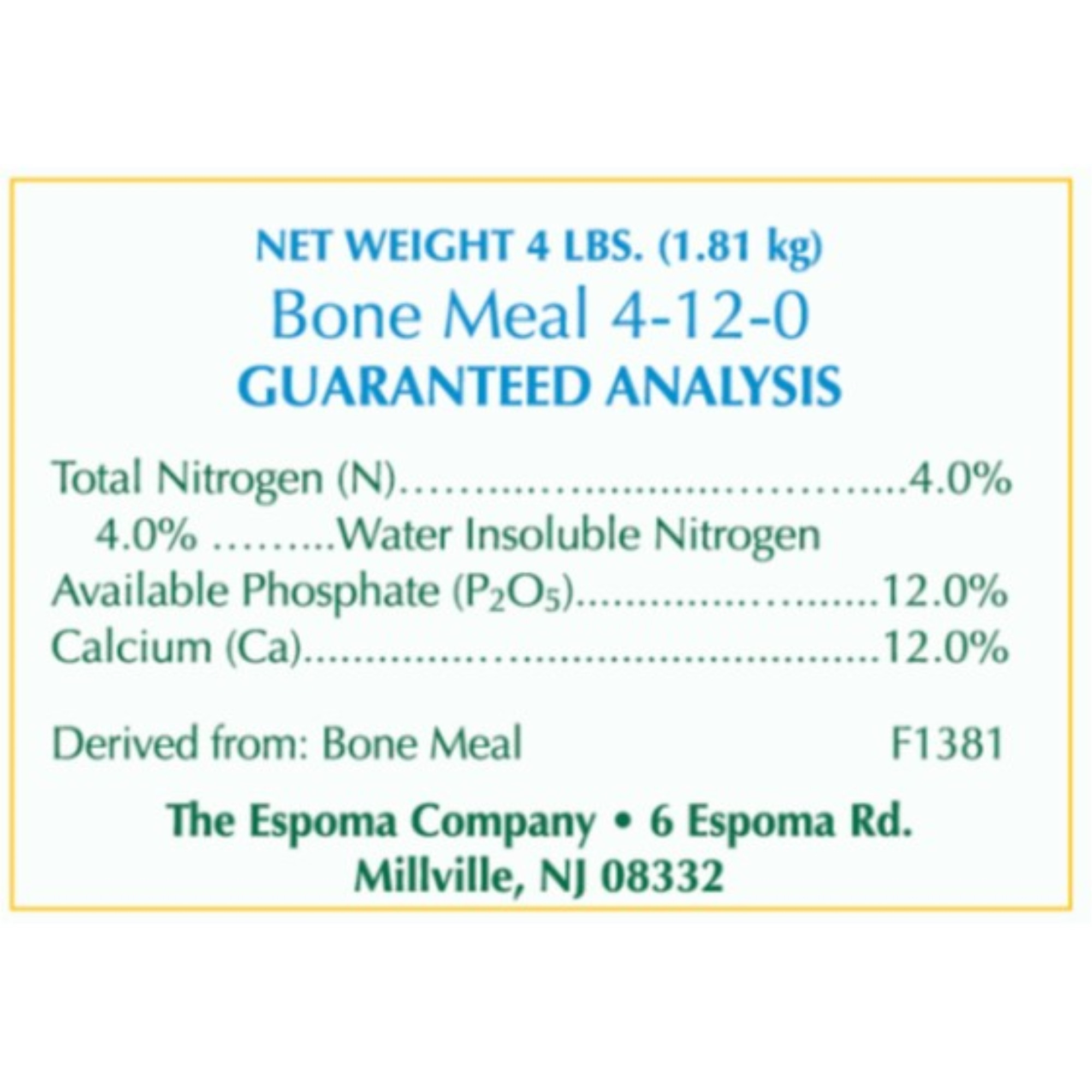 Espoma Organic Bone Meal 4-12-0 Fertilizer for Bigger Blossoms & Roots
