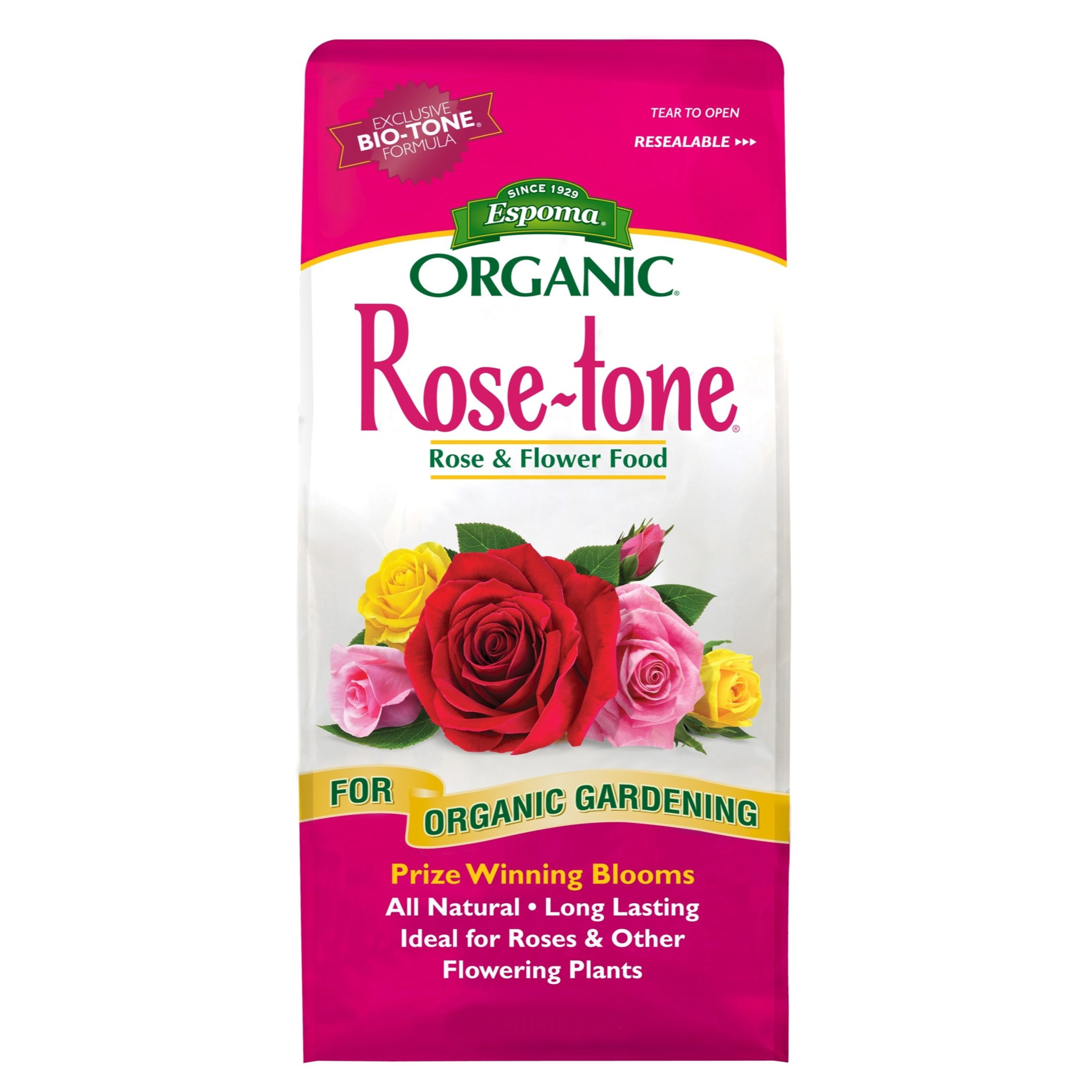 Espoma Organic Rose-tone 4-3-2 Rose & Flower for Organic Gardening, Prize Winning Blooms, All Natural, Ideal for Roses and Other Flowering Plants