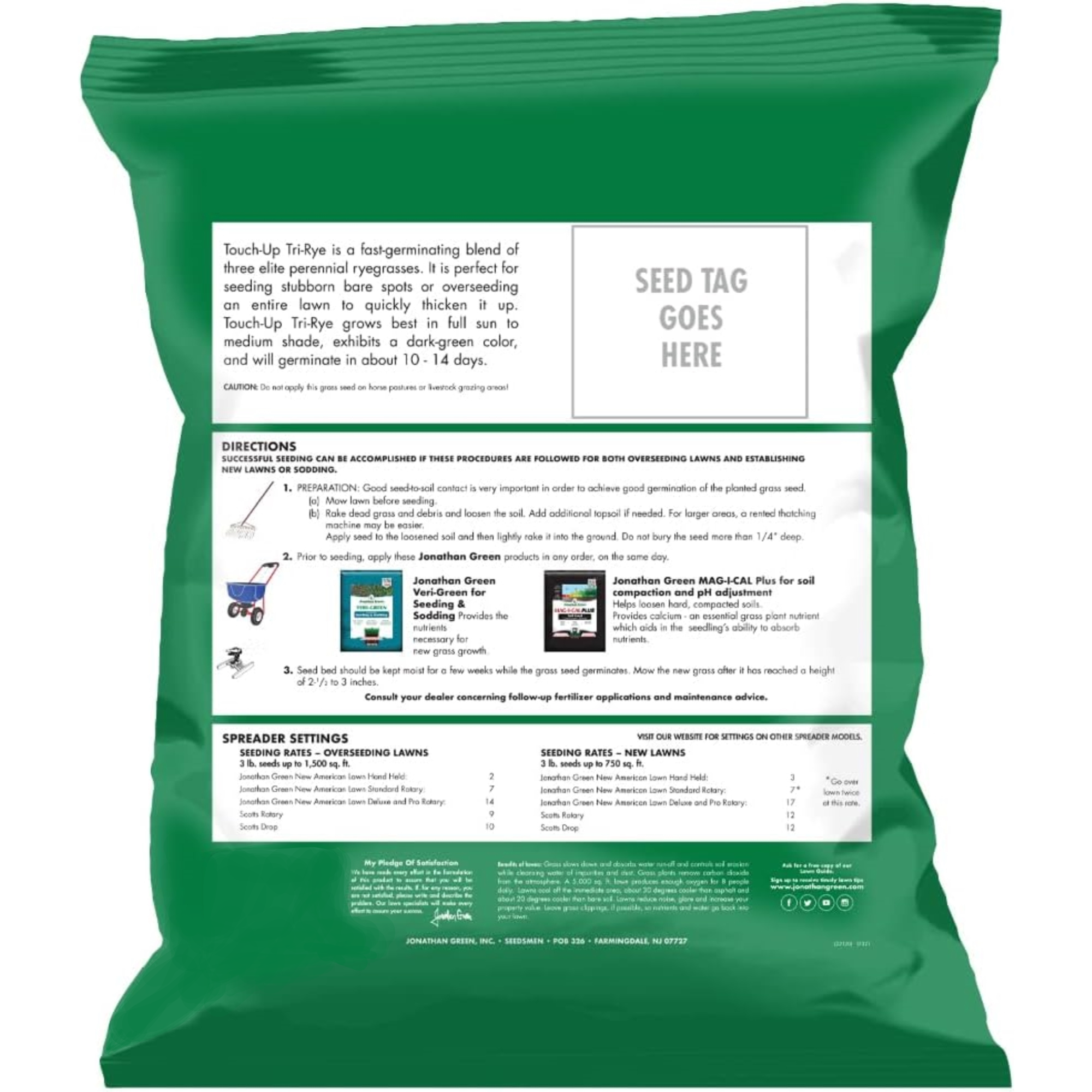 Jonathan Green Touch-Up Fast-Germinating Elite Perennial Ryegrass Blend