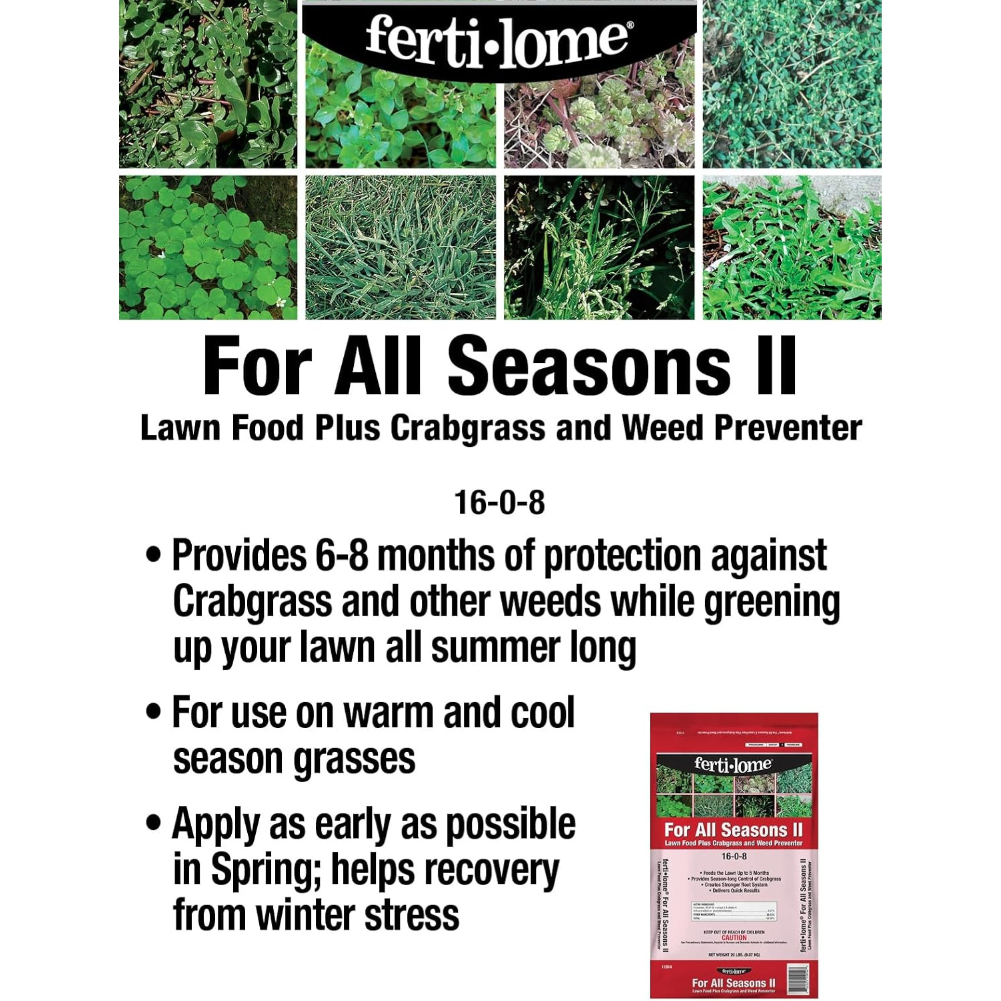 VPG Fertilome All Seasons II Lawn Fertilizer w/ Crabgrass & Weed Preventer