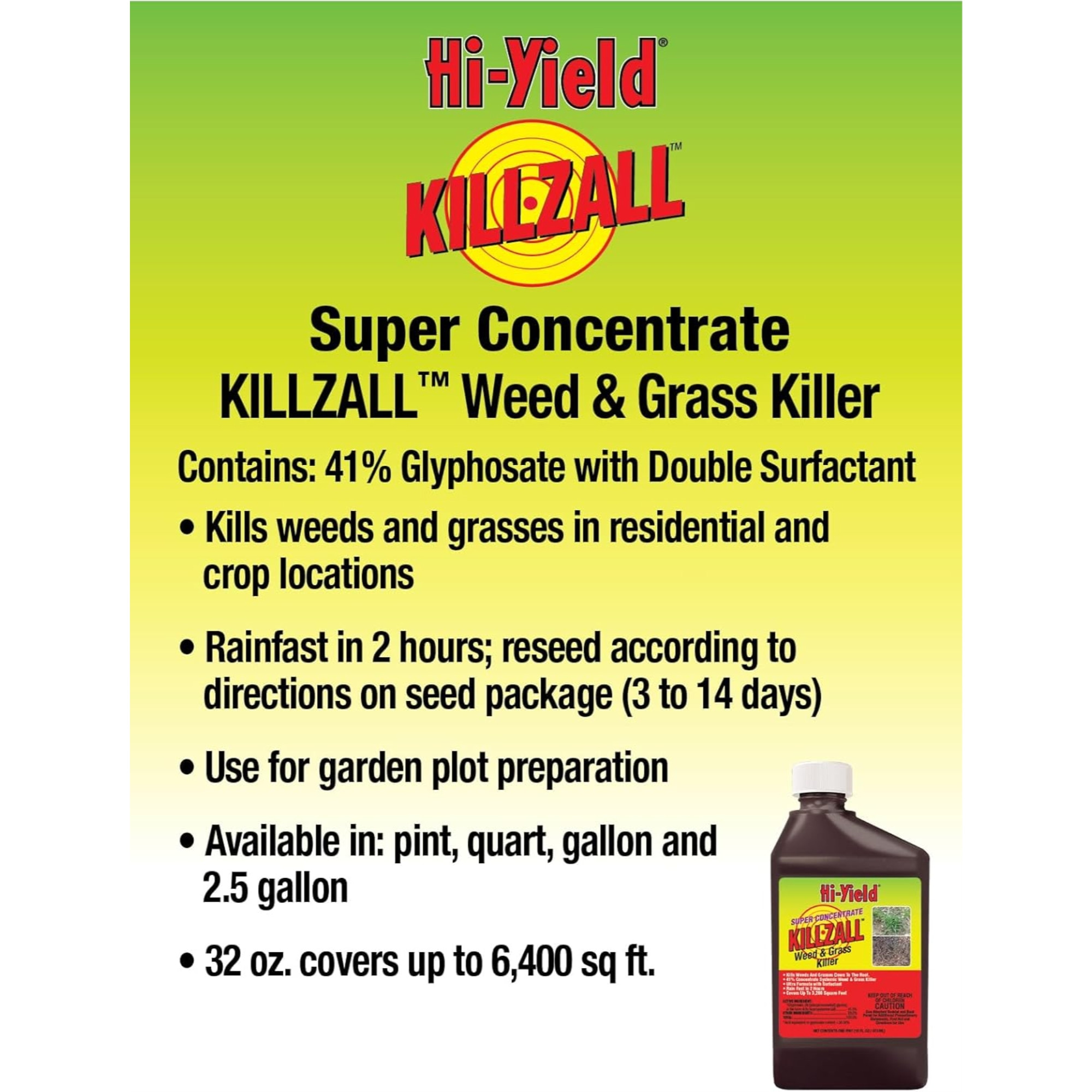 Fertilome Killzall Weed & Grass Killer Super Concentrate with Surfactant