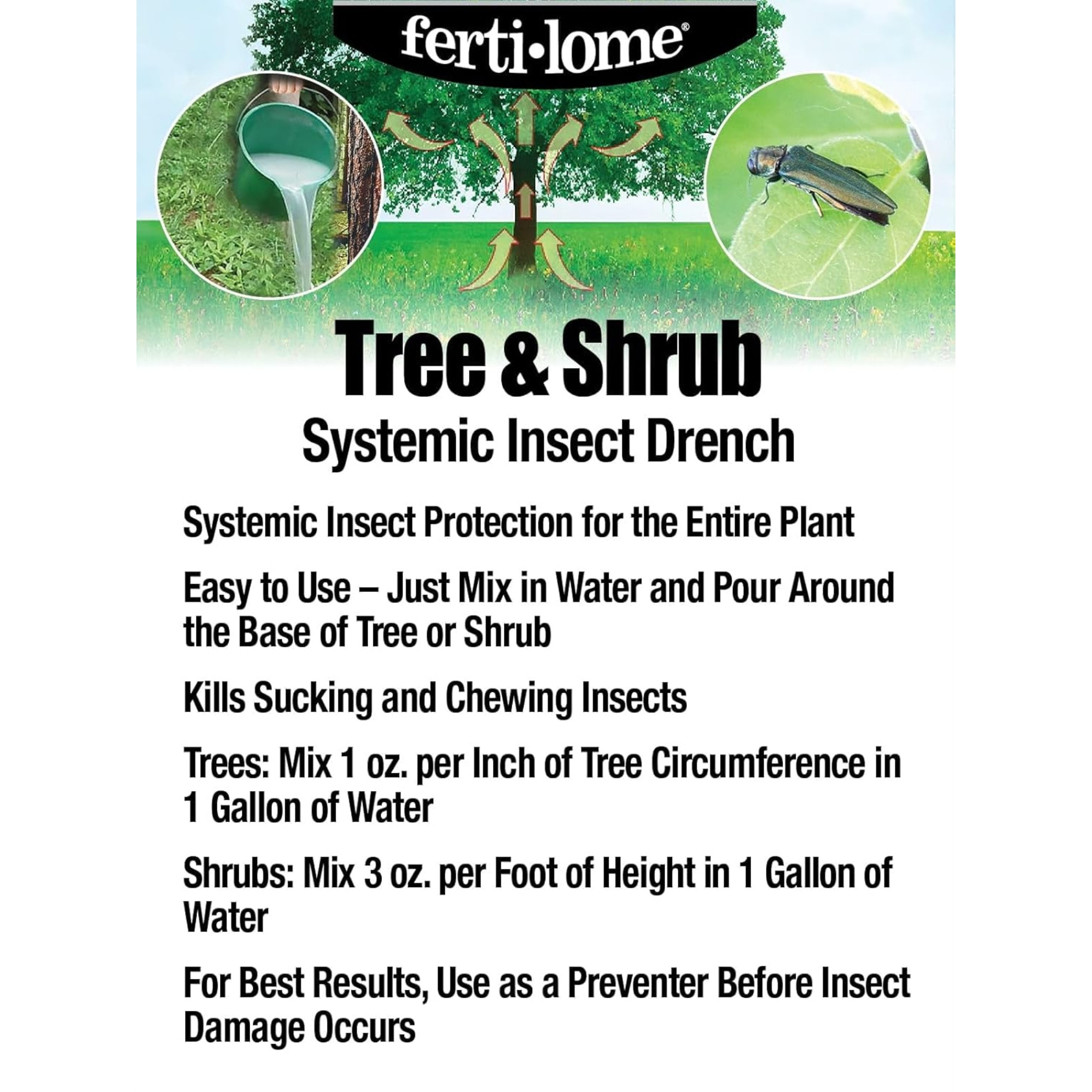 Fertilome Tree & Shrub Drench Systemic Insect Control Liquid Concentrate