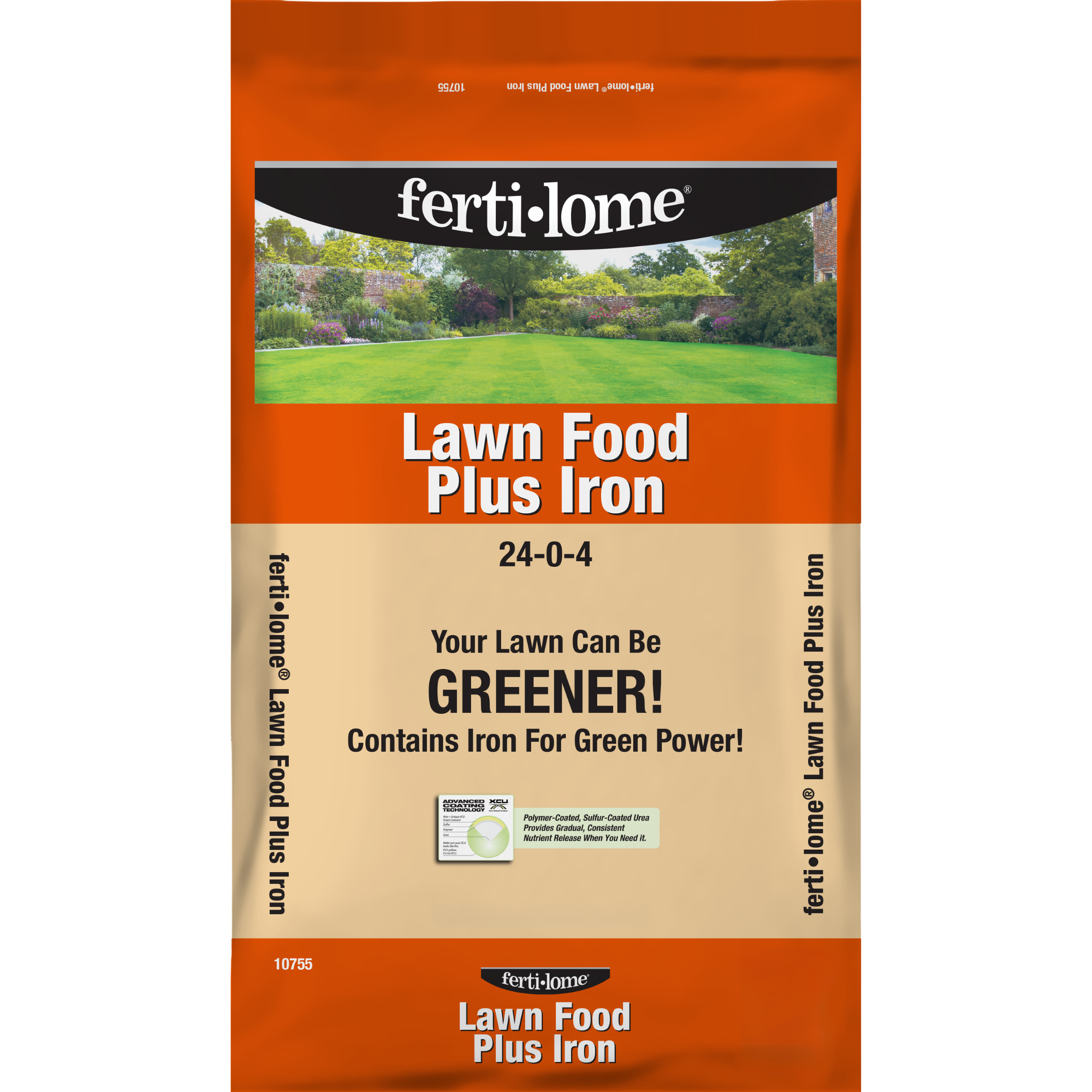 Fertilome Lawn Food Plus Iron, 24-0-4 Grass Fertilizer for All Lawns
