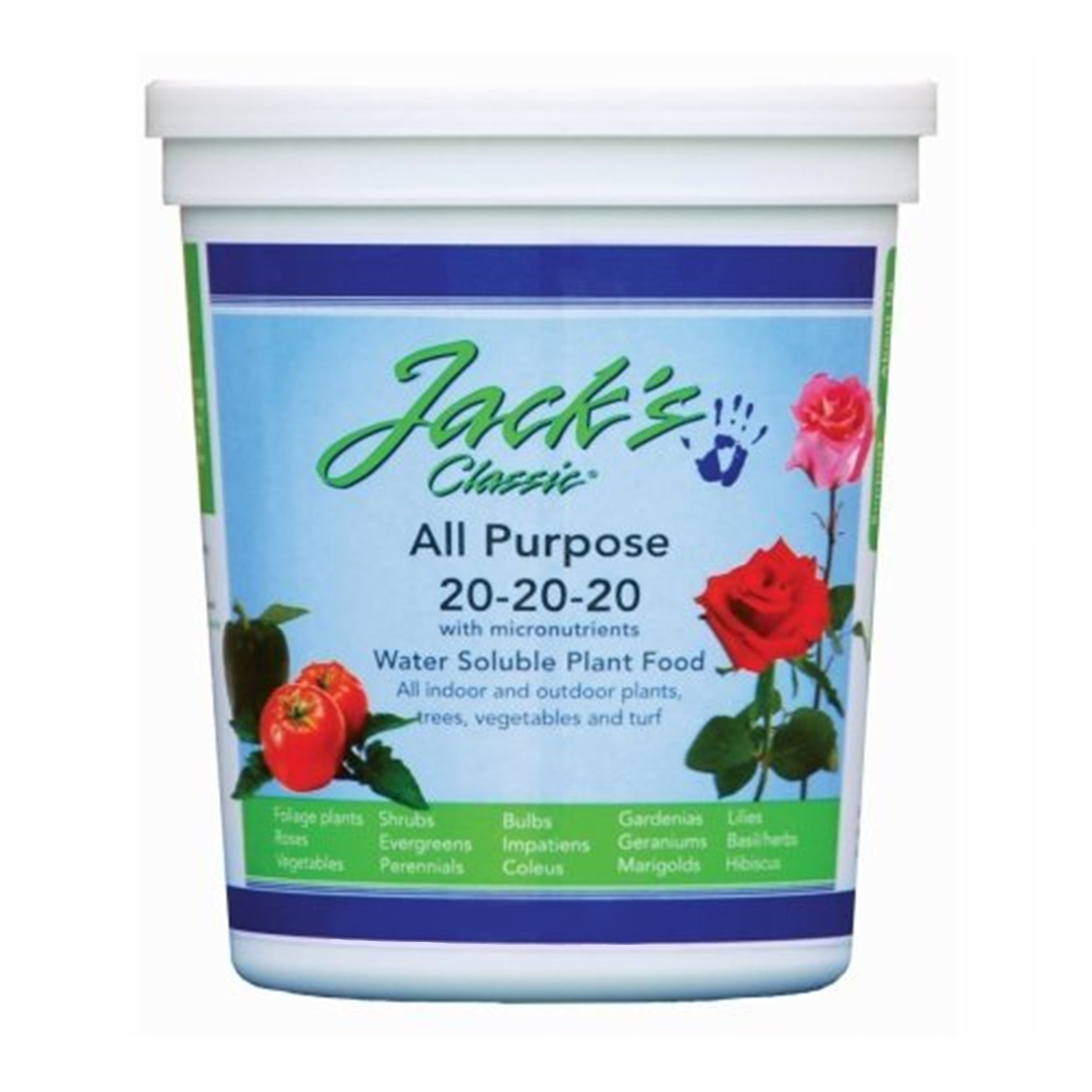 JR Peters Jack's Classic Water Soluble All Purpose Fertilizer, 20-20-20