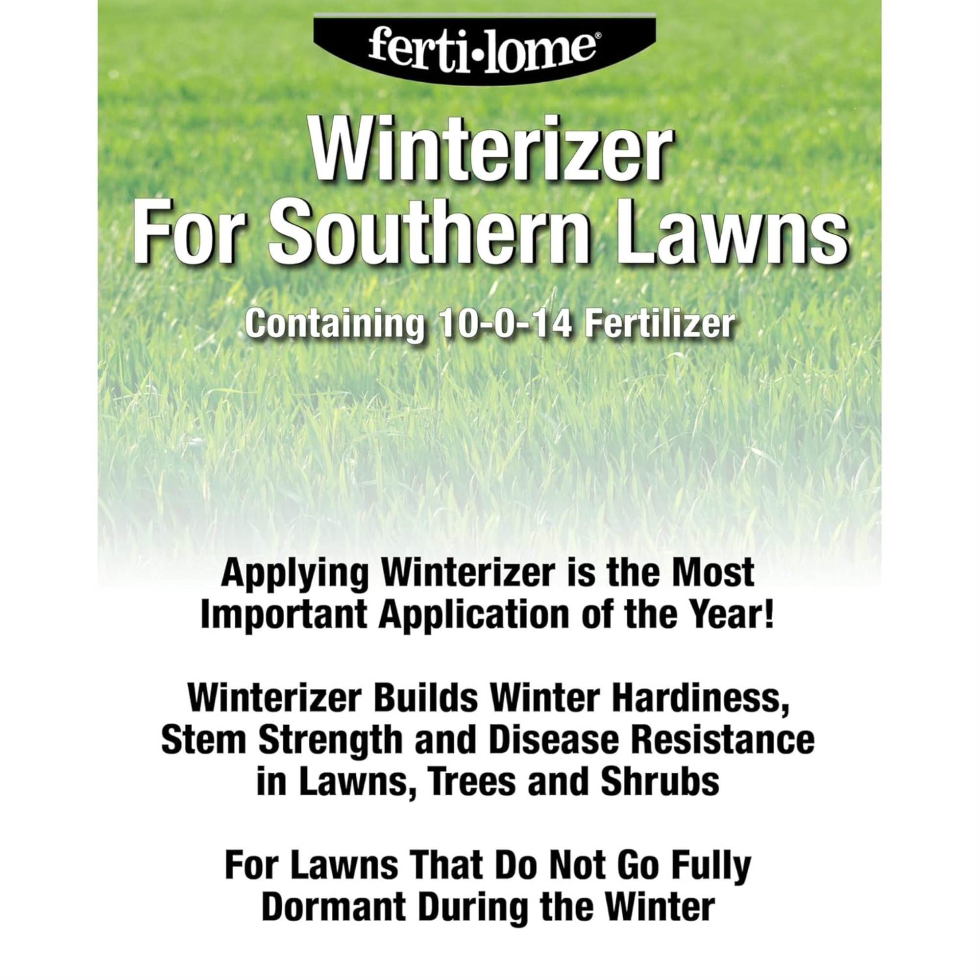 Fertilome Winterizer 10-0-14 Fertilizer for Established Lawns, Trees, and Shrubs