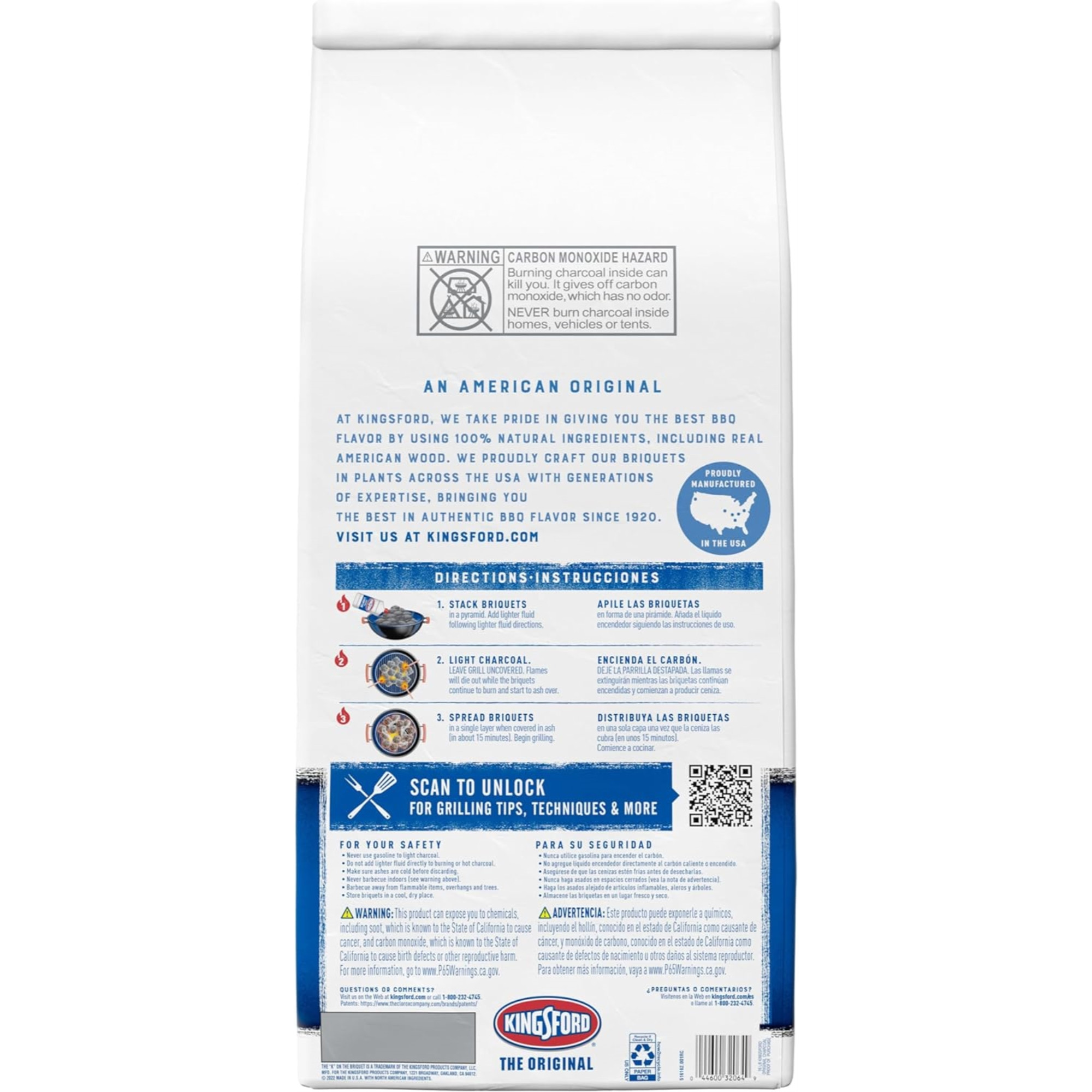 Kingsford The Original Natural Charcoal Briquettes for BBQ Grilling, 16lbs