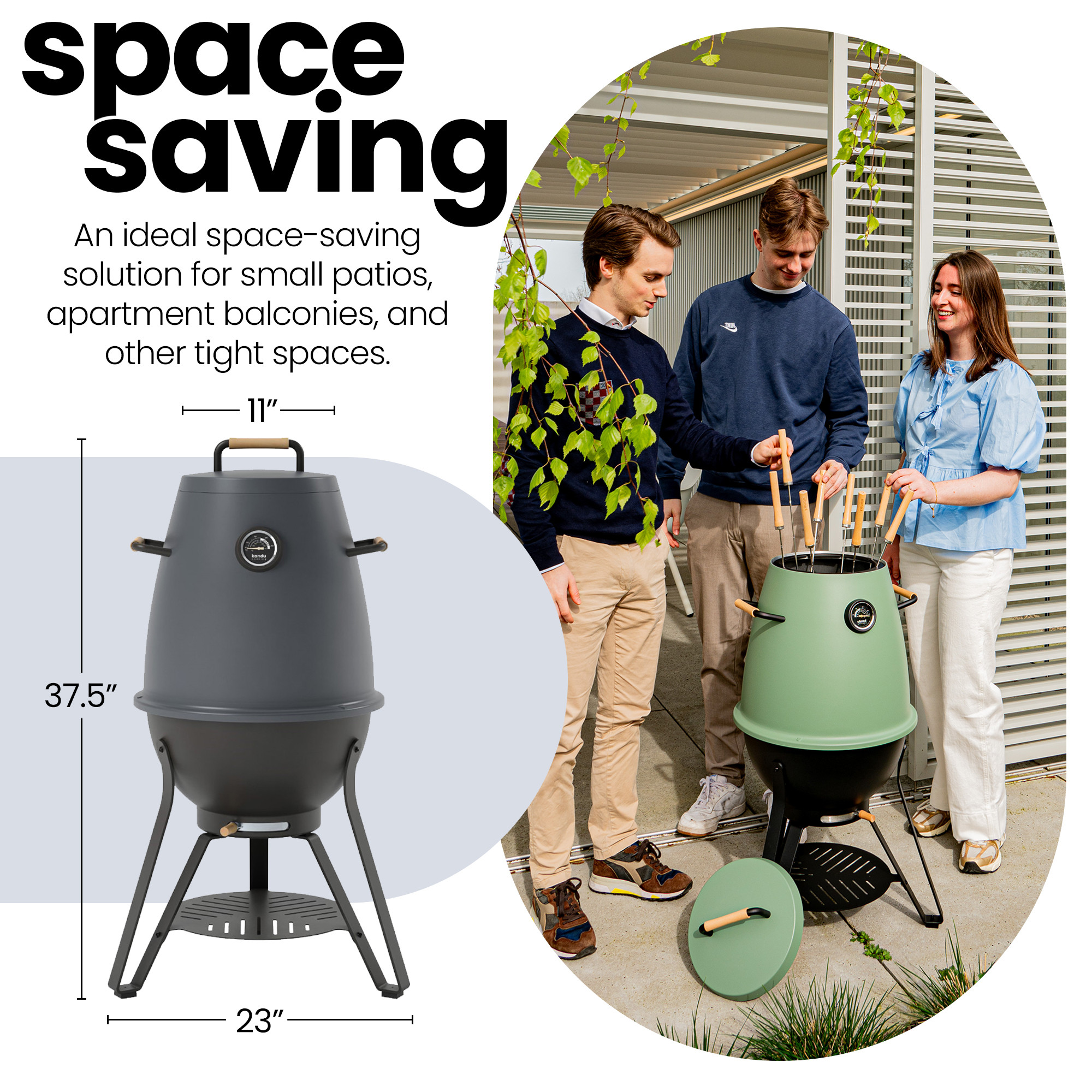 Kandu Outdoor Vertical Cooking Charcoal Oven Grill - Esbenshades