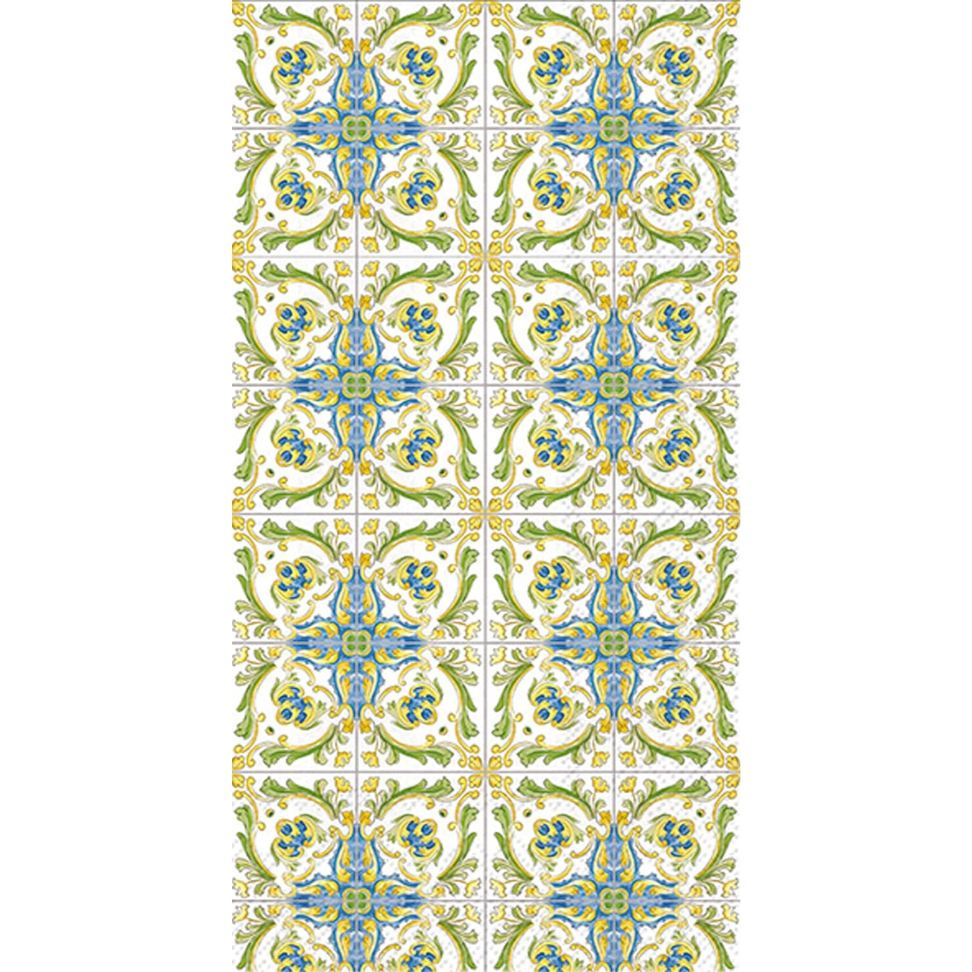 Boston International IHR 3-Ply Paper Dinner Napkins, 8.5" x 4.5", Lenger Tile (Pack of 16)