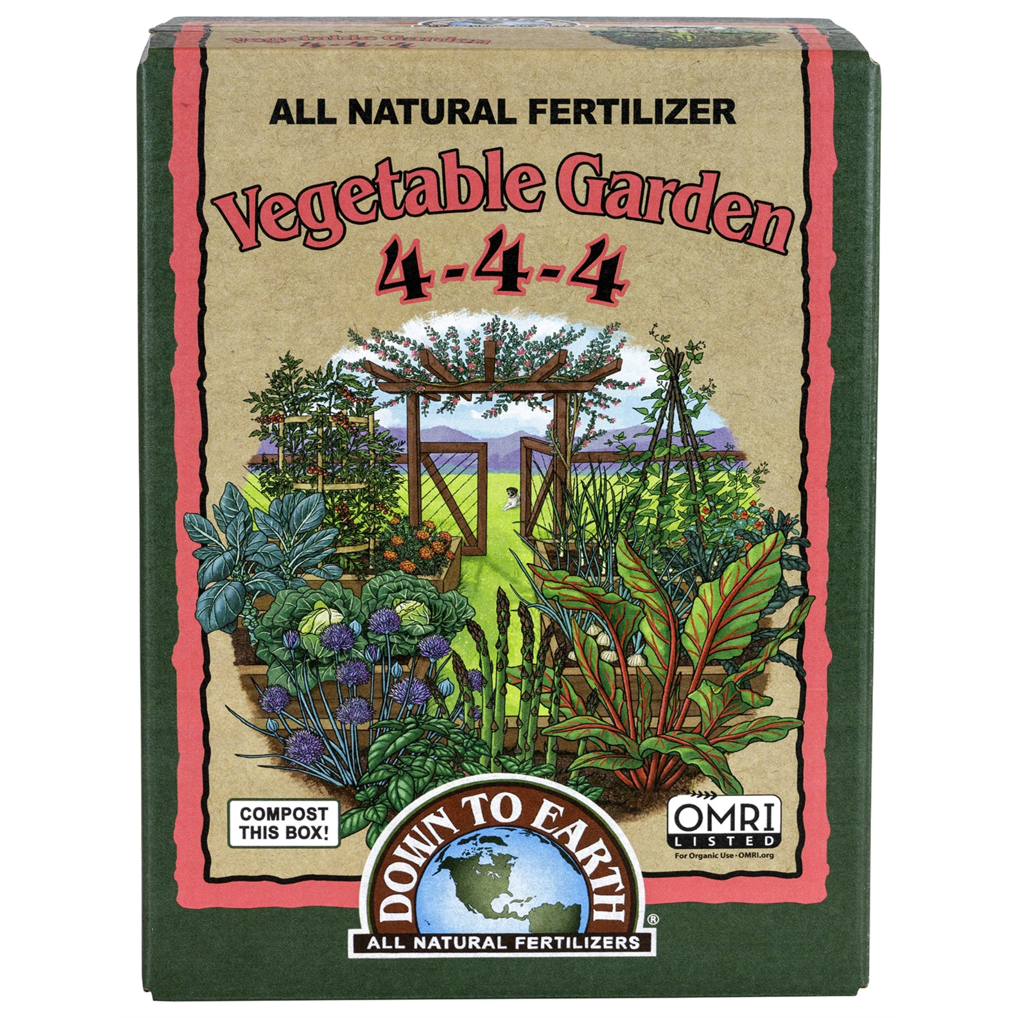 Down To Earth Organic Vegetable Garden 4-4-4 All-Natural Fertilizer