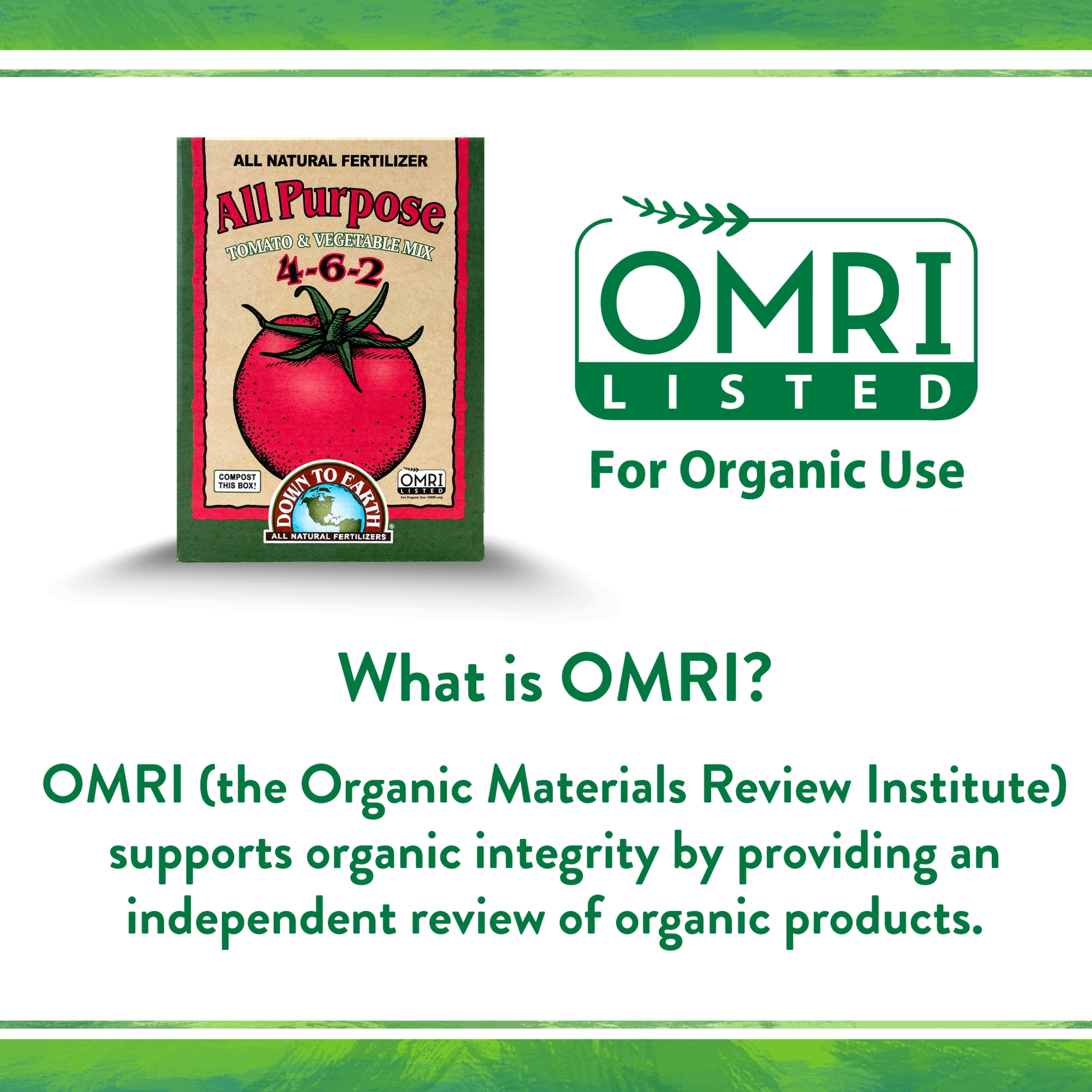 Down To Earth Organic All Purpose 4-6-2 All Natural Fertilizer Mix