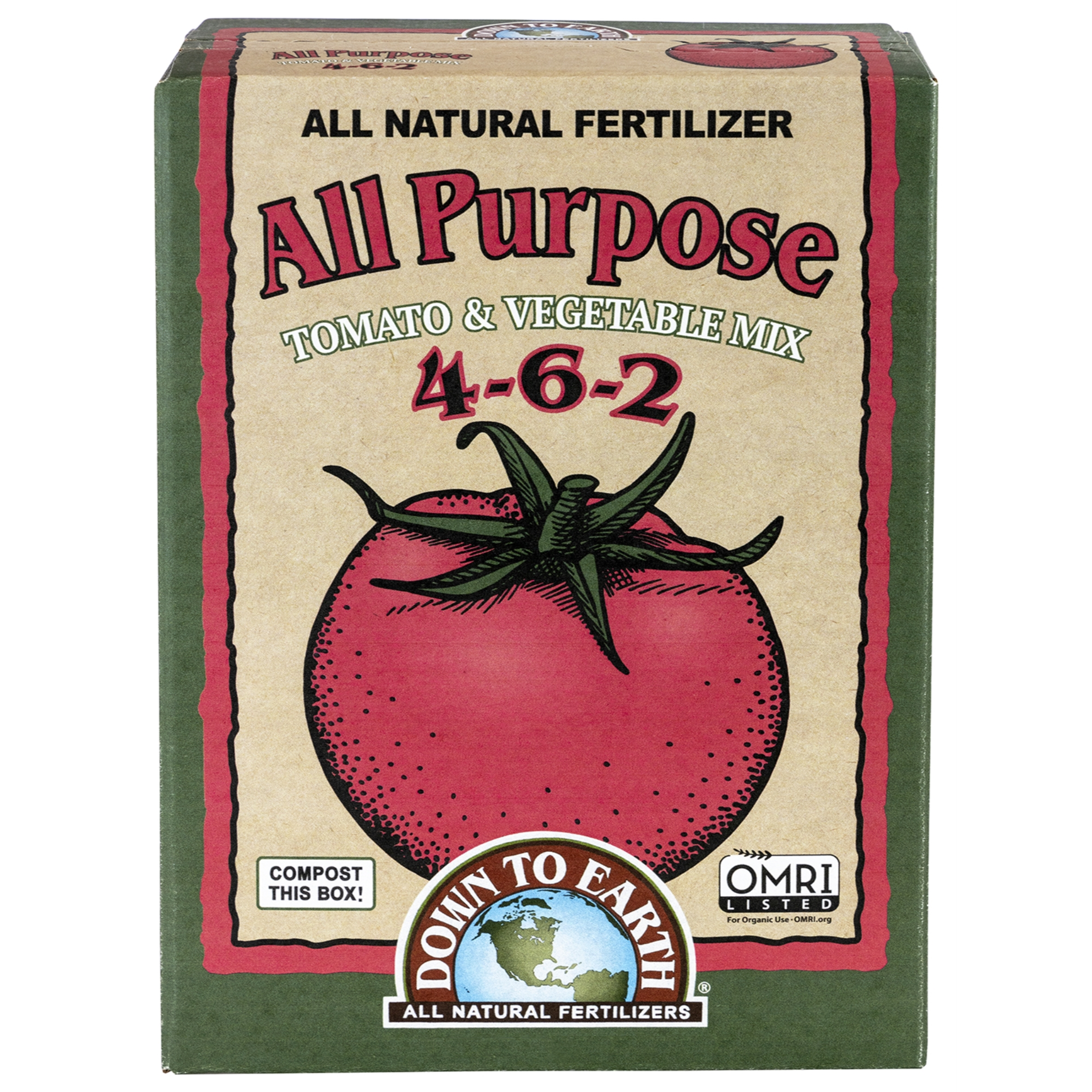 Down To Earth Organic All Purpose 4-6-2 All Natural Fertilizer Mix
