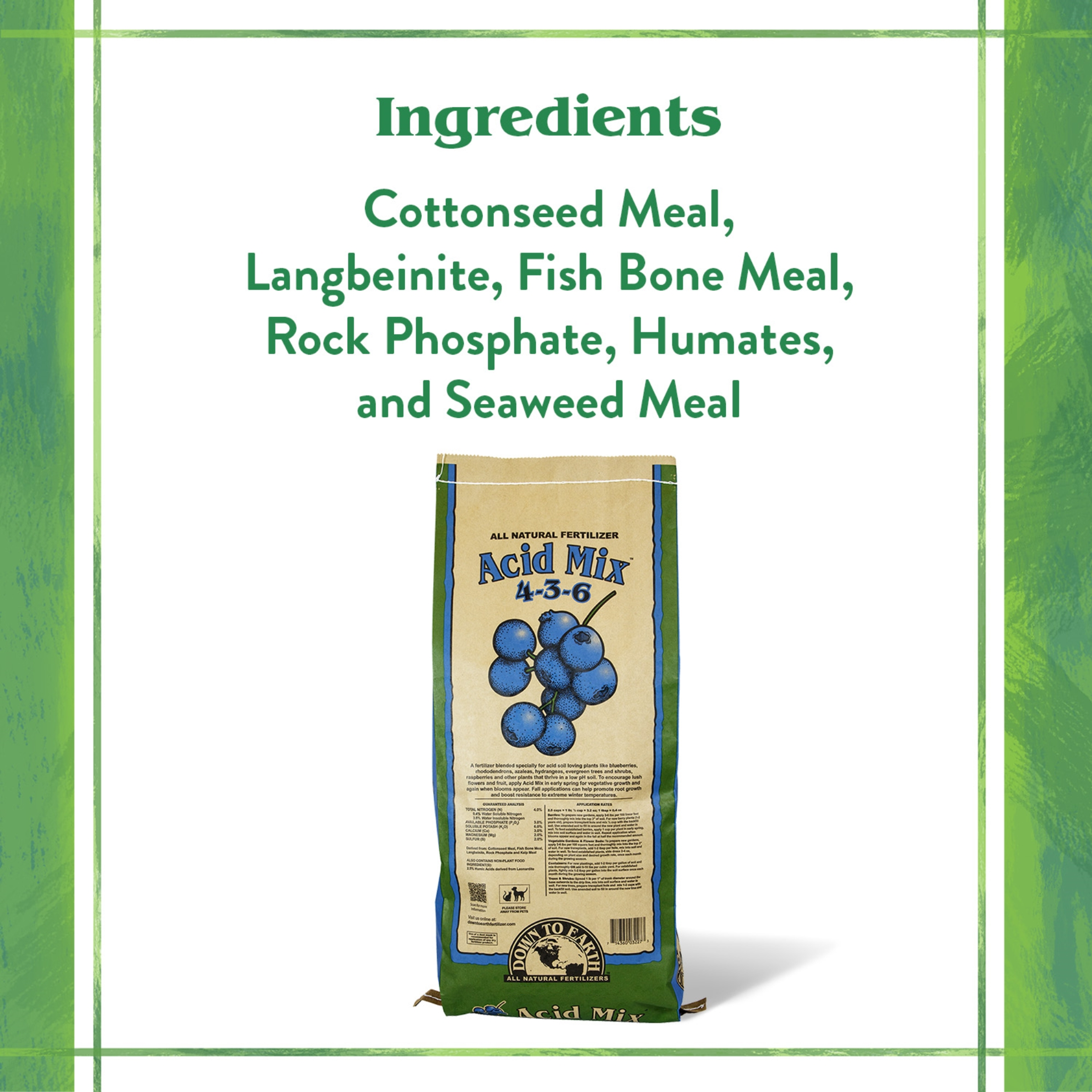 Down To Earth All-Natural Acid Mix Fertilizer 4-3-6