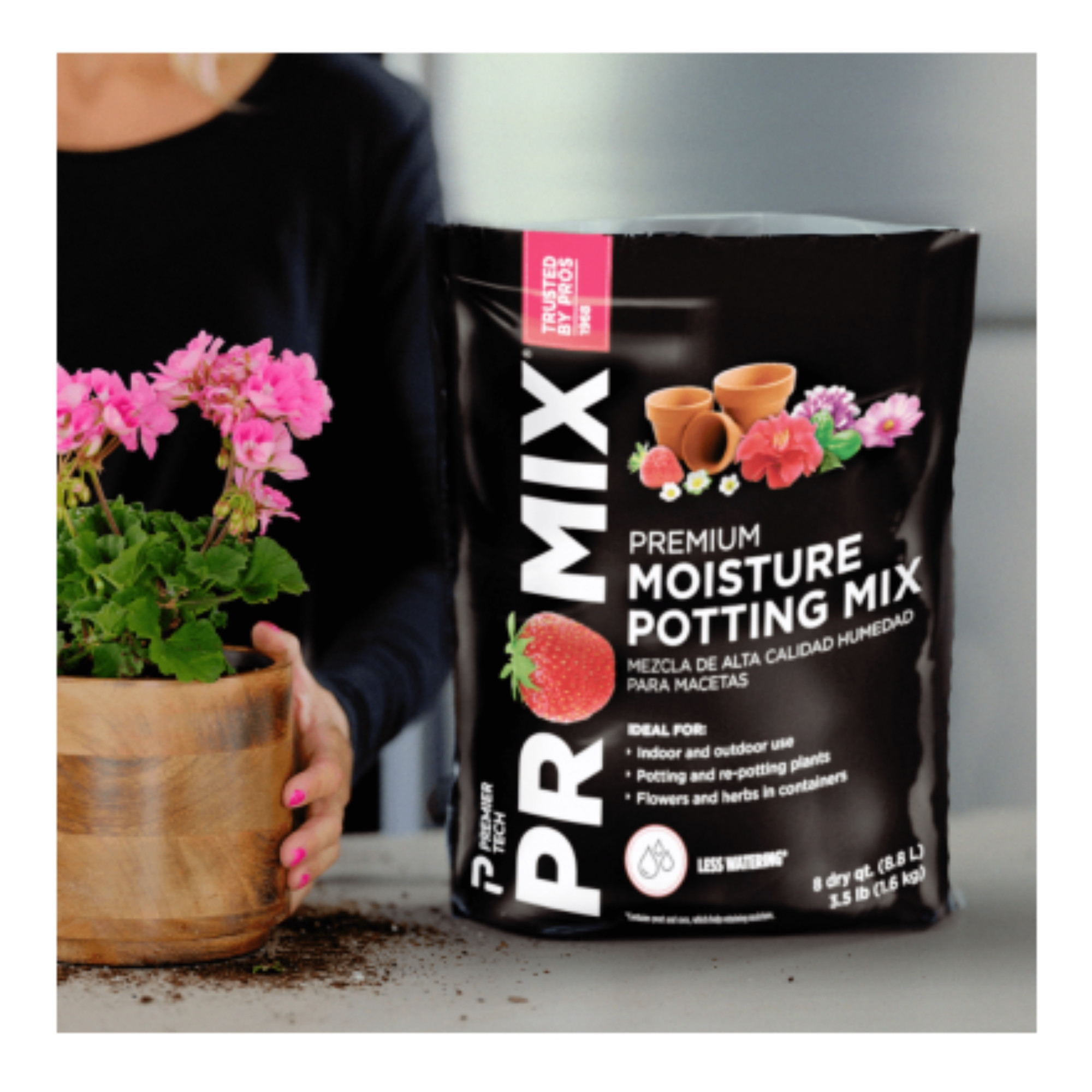 Premier Horticulture PRO-MIX Premium Moisture Potting Mix, 8 Quarts