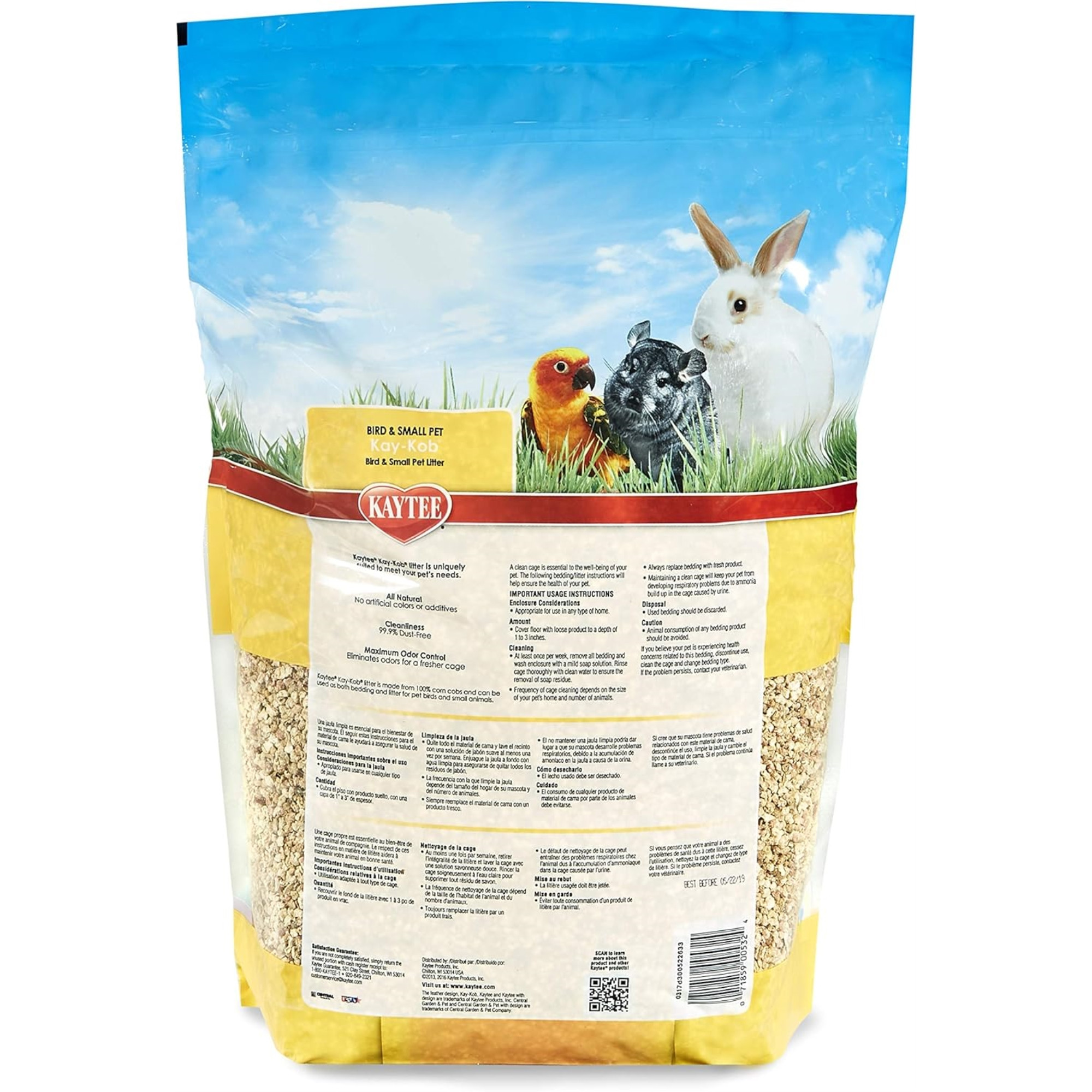 Kaytee Kay-Kob Bird and Small Pet Litter, 10 L