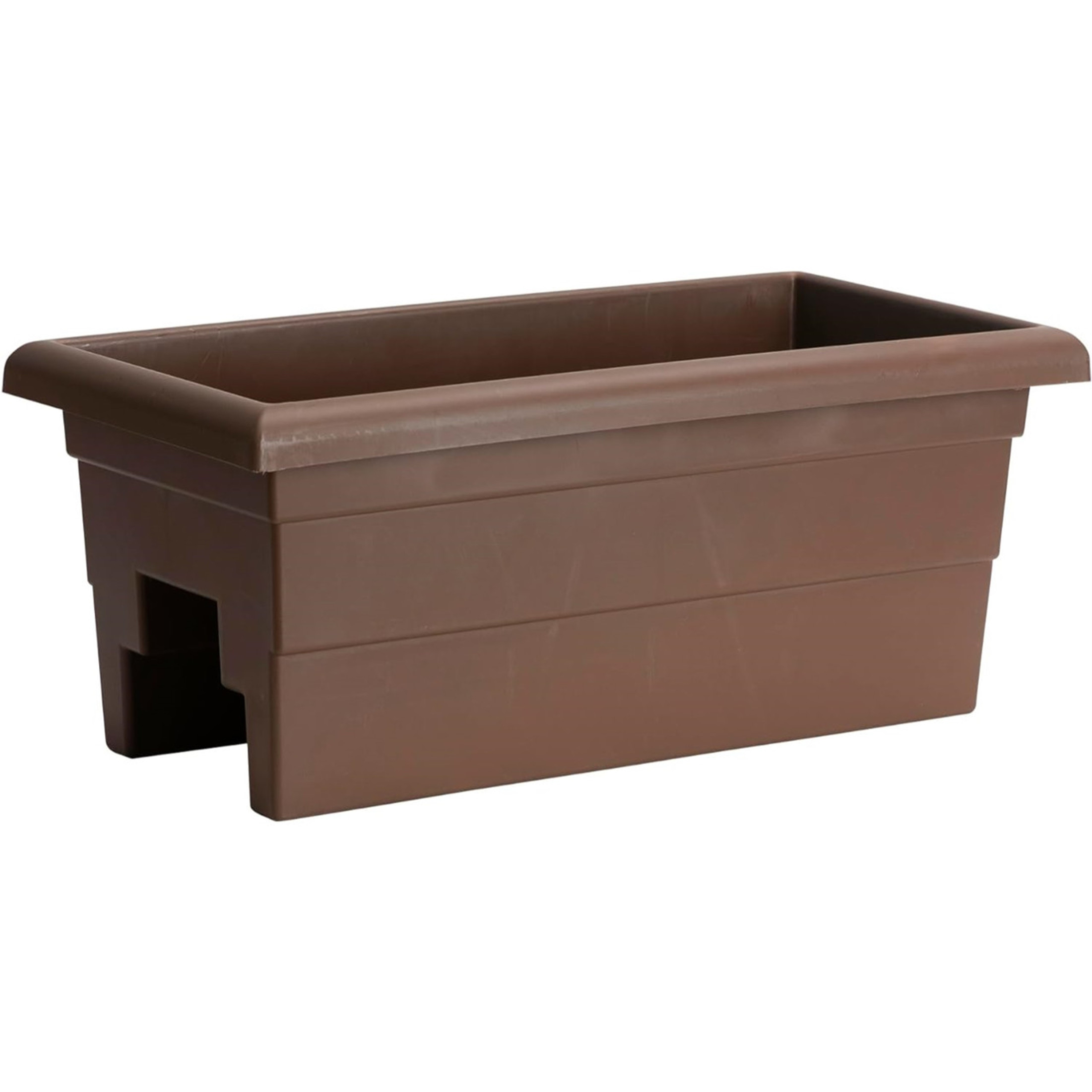 Novelty Countryside Weather Resistant Rail Planter, Brown, 24"