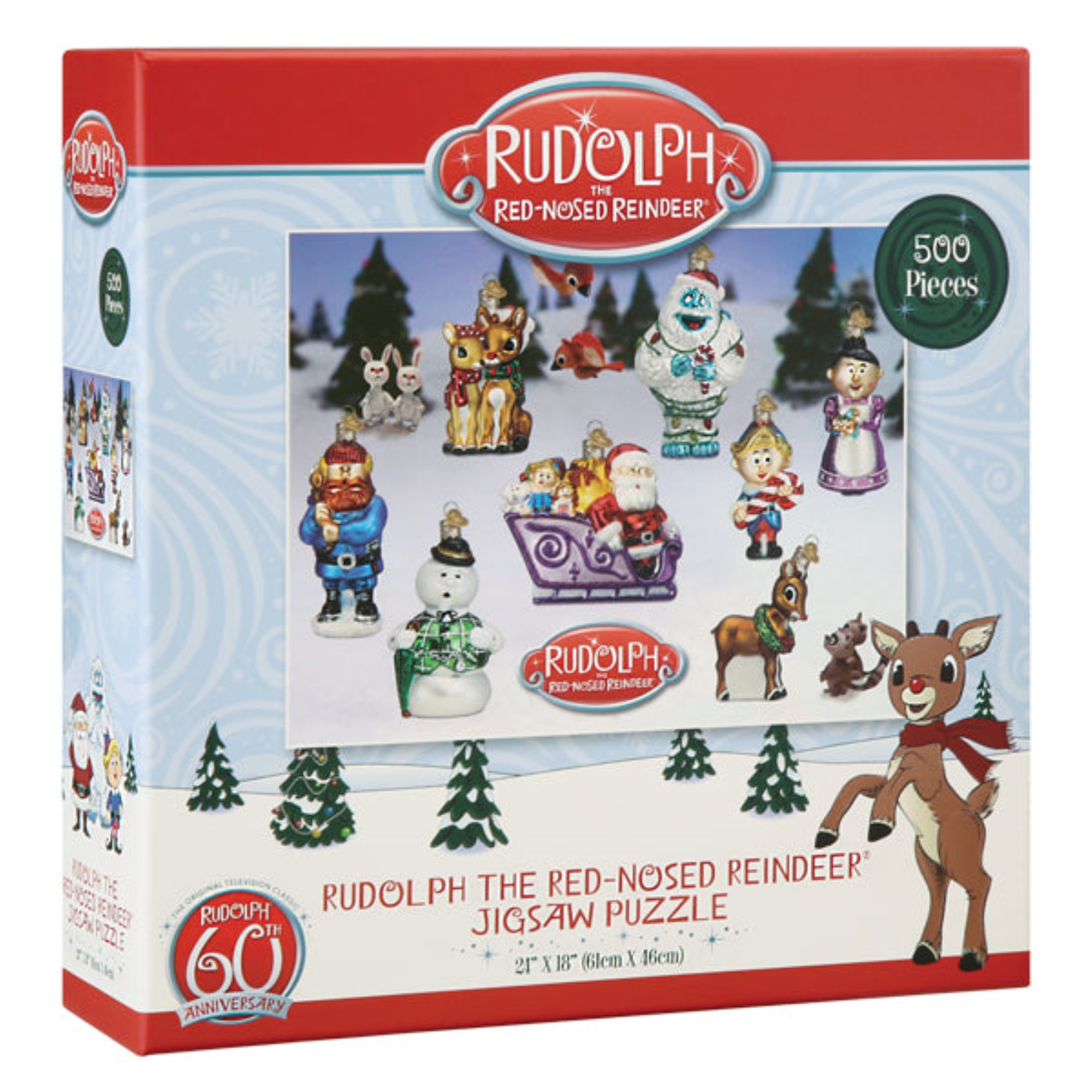 Old World Christmas Rudolph the Red-Nosed Reindeer Jigsaw Puzzle, 500 Pcs