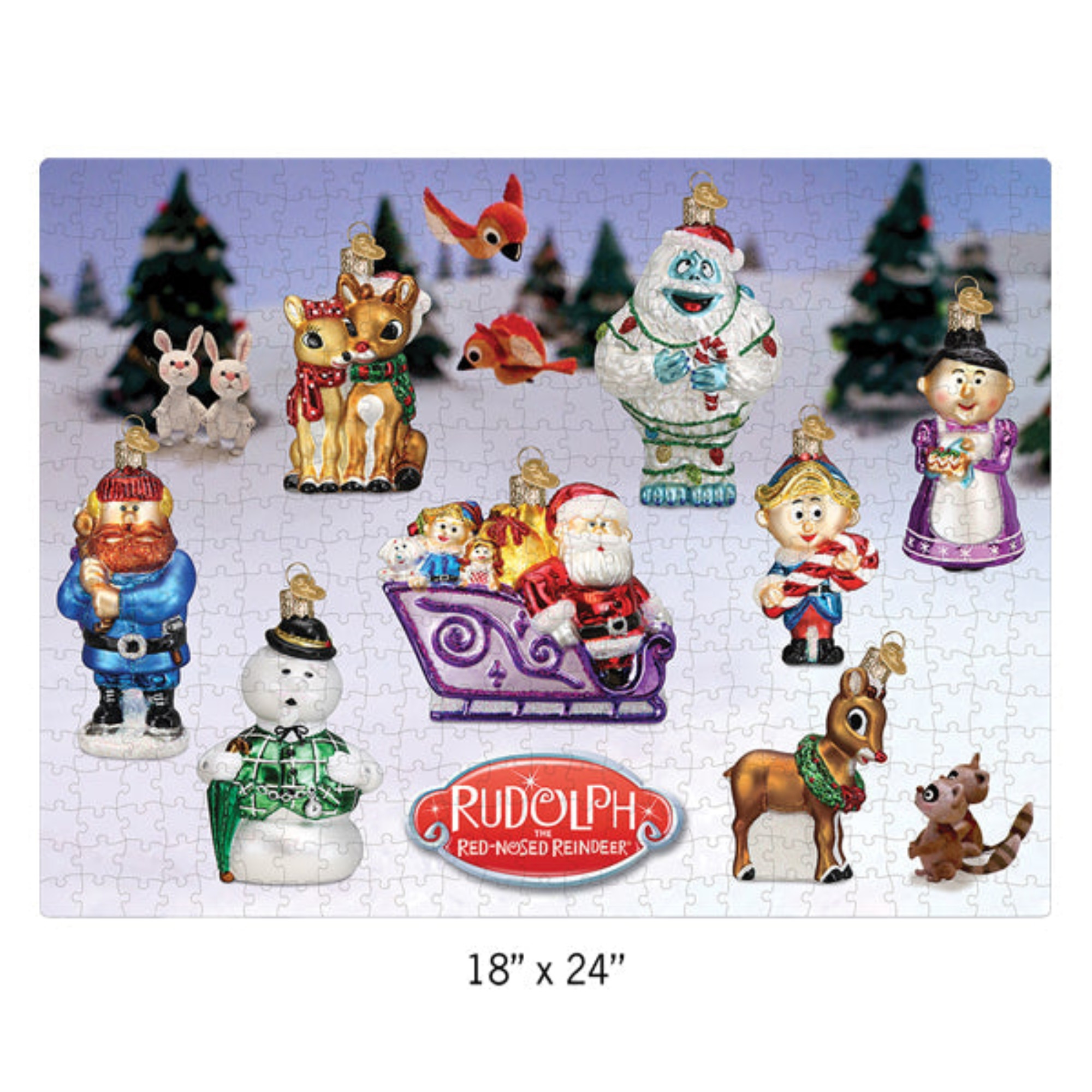 Old World Christmas Rudolph the Red-Nosed Reindeer Jigsaw Puzzle, 500 Pcs