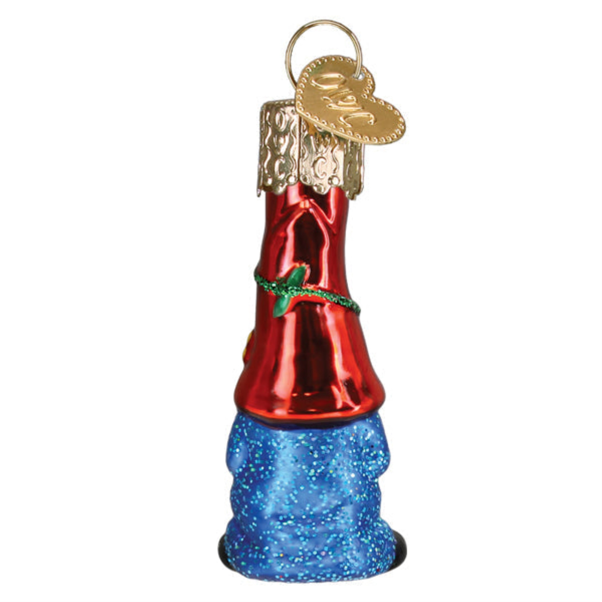 Old World Christmas Blown Glass Ornament for Christmas Tree, Mini Garden Gnome