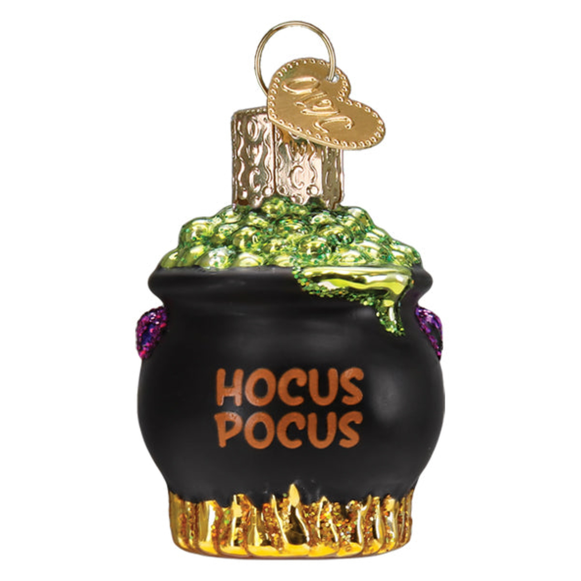 Old World Christmas Gumdrop Halloween Ornament Collection, Mini Cauldron