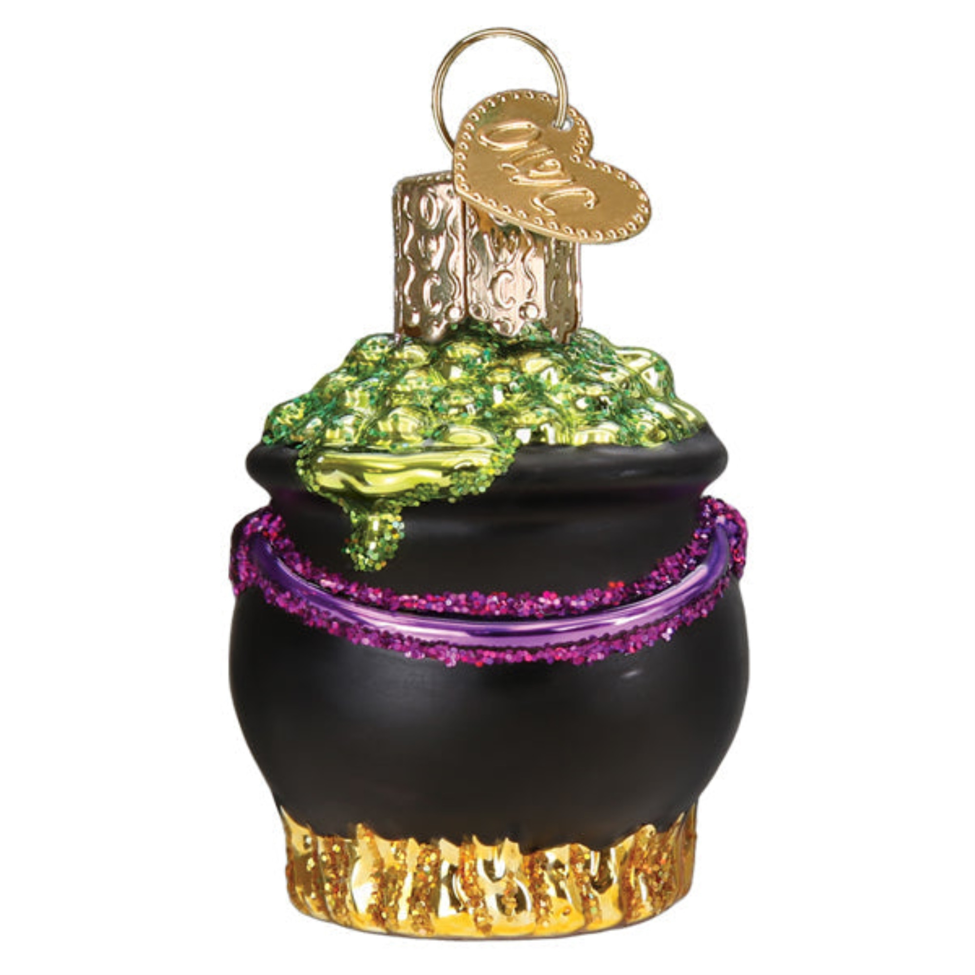 Old World Christmas Gumdrop Halloween Ornament Collection, Mini Cauldron