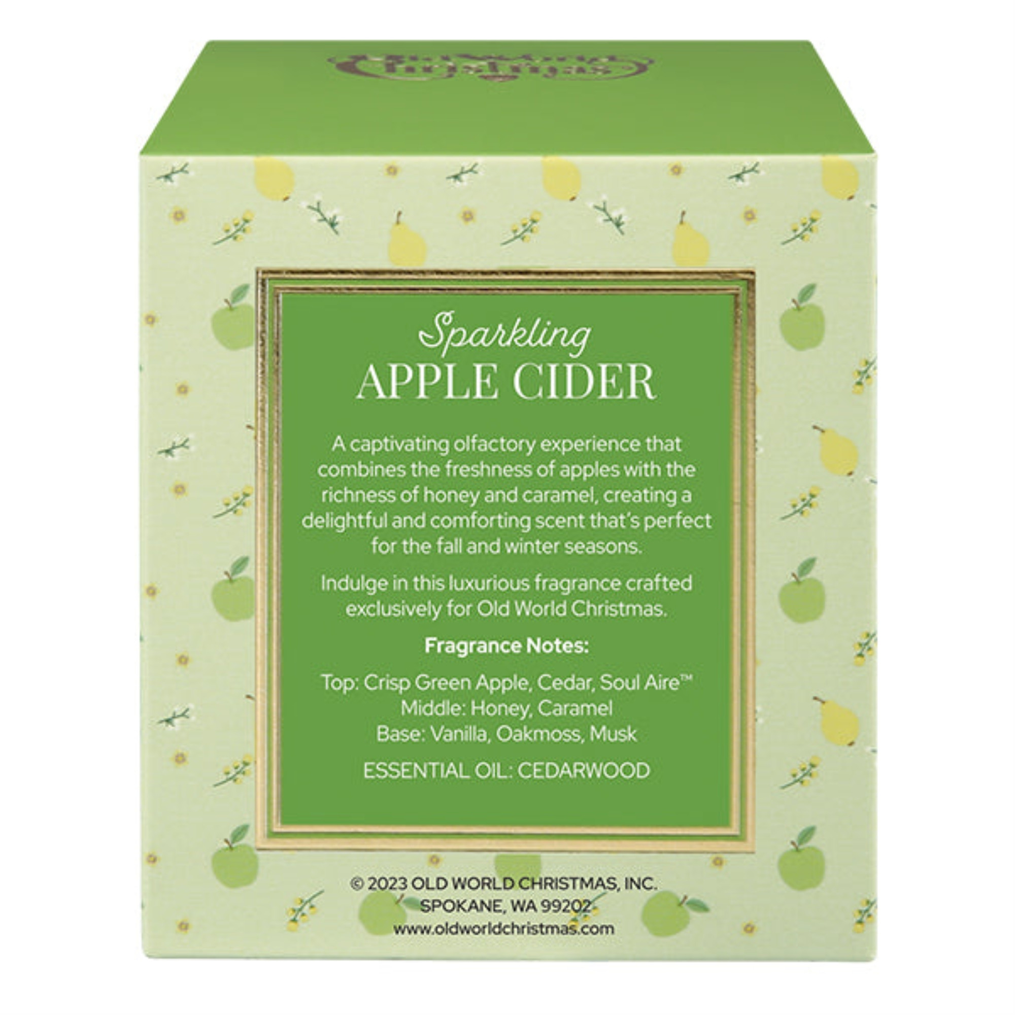 Old World Christmas Soy Wax Blend Candle, Sparkling Apple Cider, 8oz
