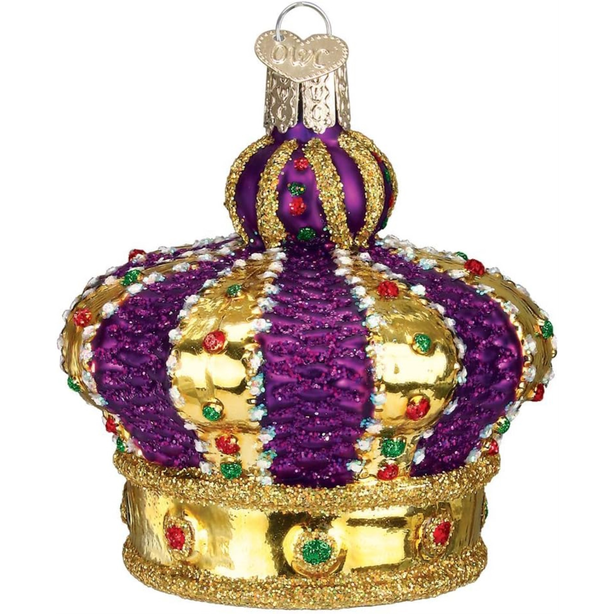 Old World Christmas Blown Glass Ornament for Christmas Tree, Crown Of Royalty