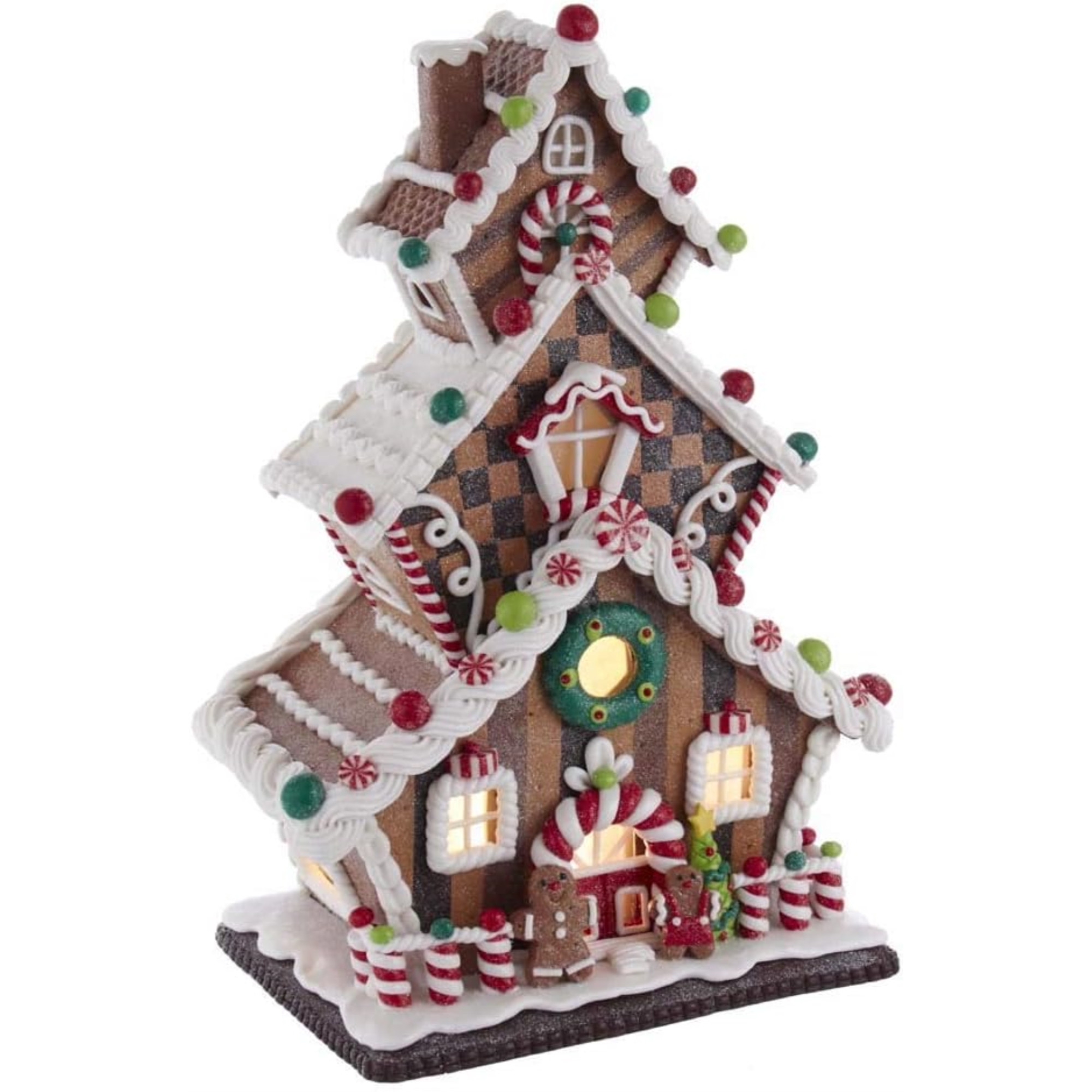 Kurt Adler Christmas Gingerbread Cookie House Decoration, 13in