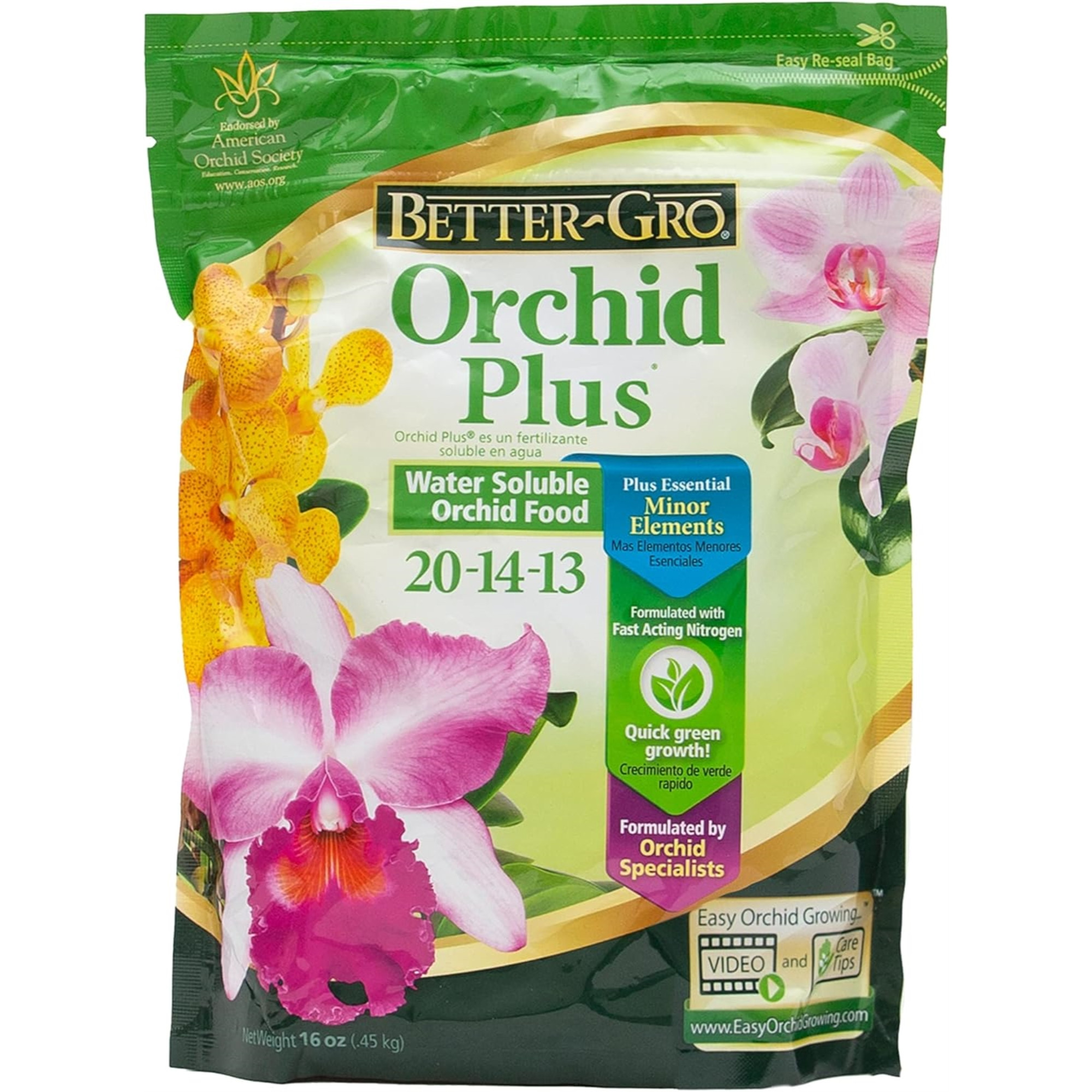 Better-Gro Orchid Plus 20-14-13 - Urea-Free Orchid Water Soluble