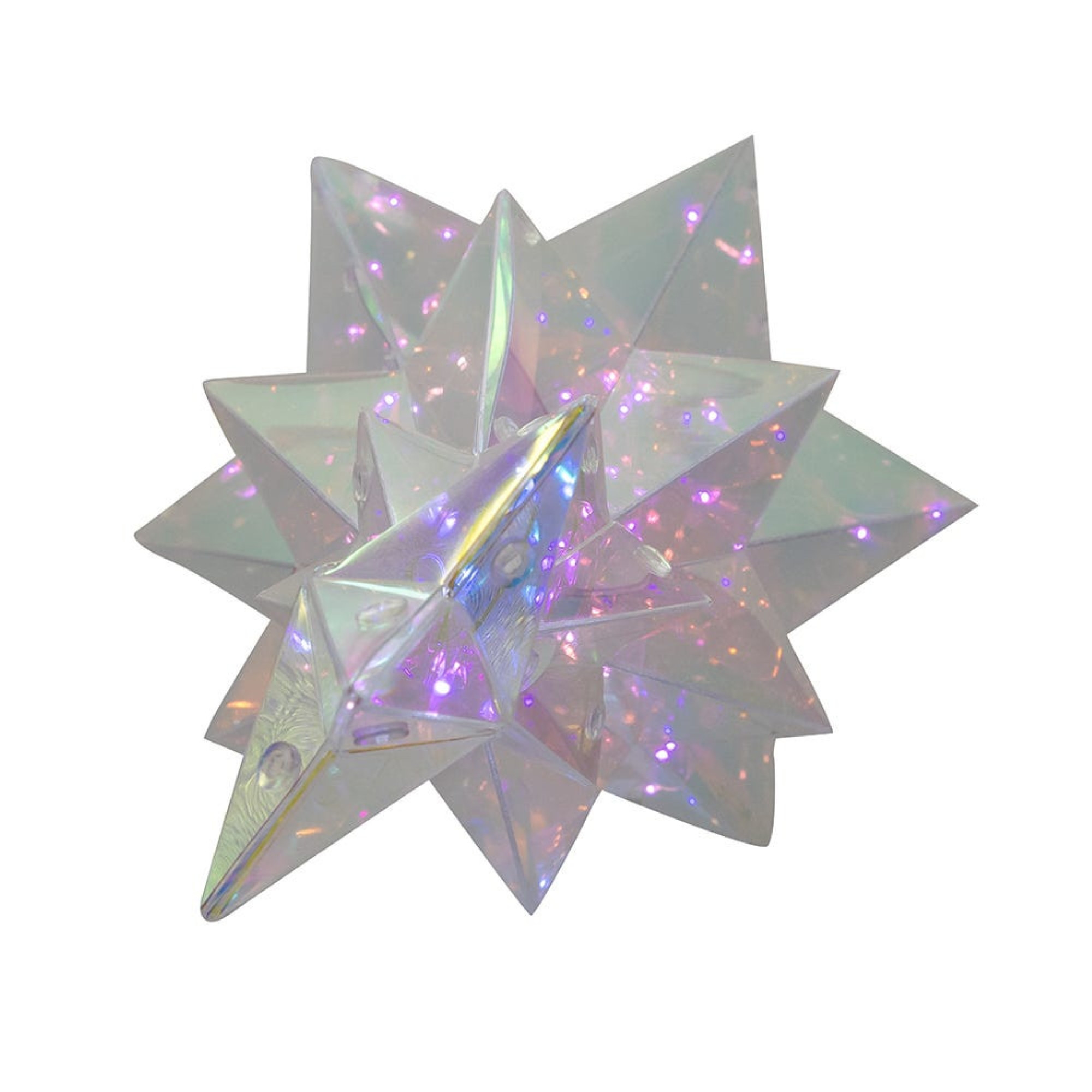 Kurt Adler 100L LED Magical Iridescence Holographic Tabletop Christmas Tree, 15"