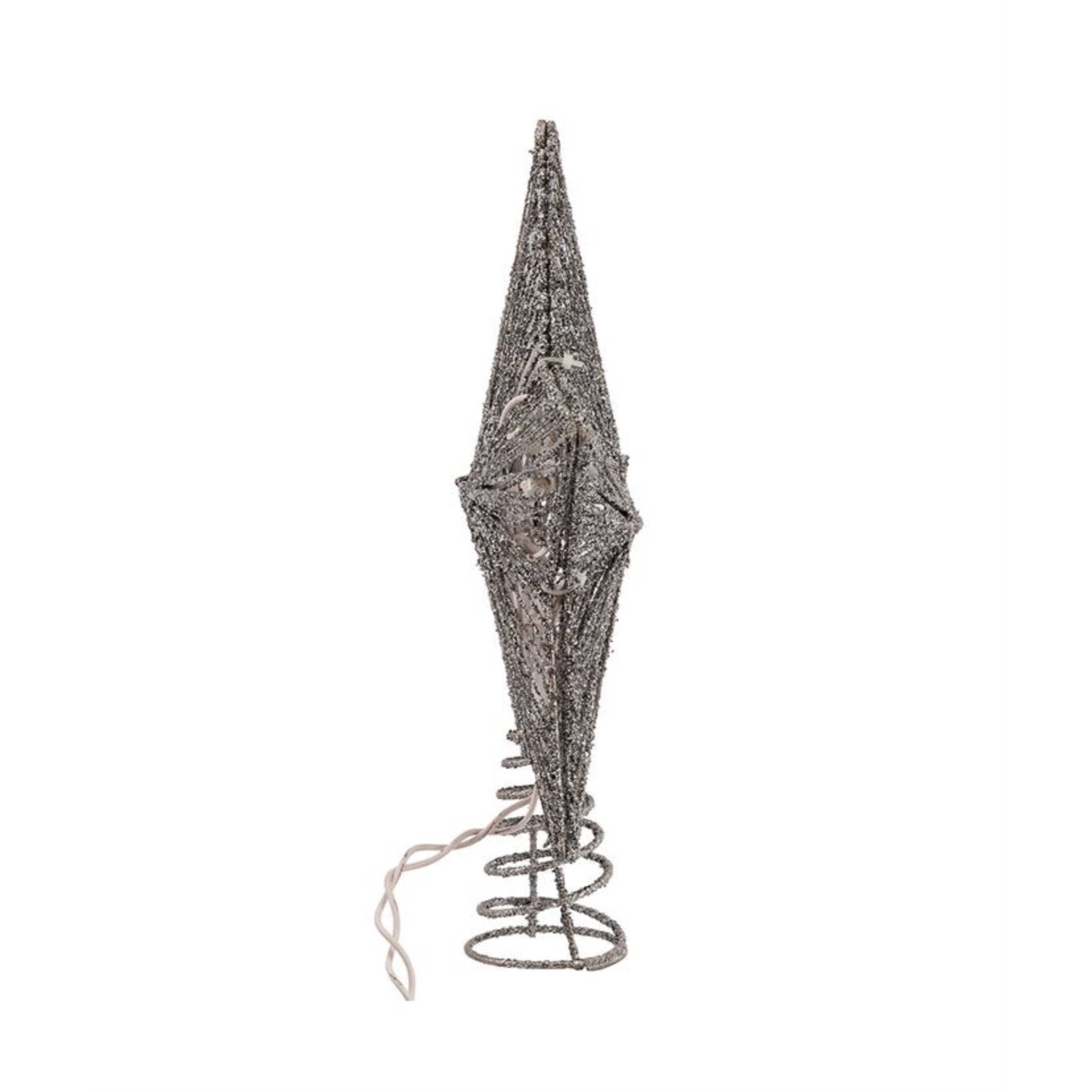 Kurt Adler UL 20-Light Silver Star Treetop for Christmas Tree, 10" Kurt Adler UL 20-Light Silver Star Treetop for Christmas Tree, 10"