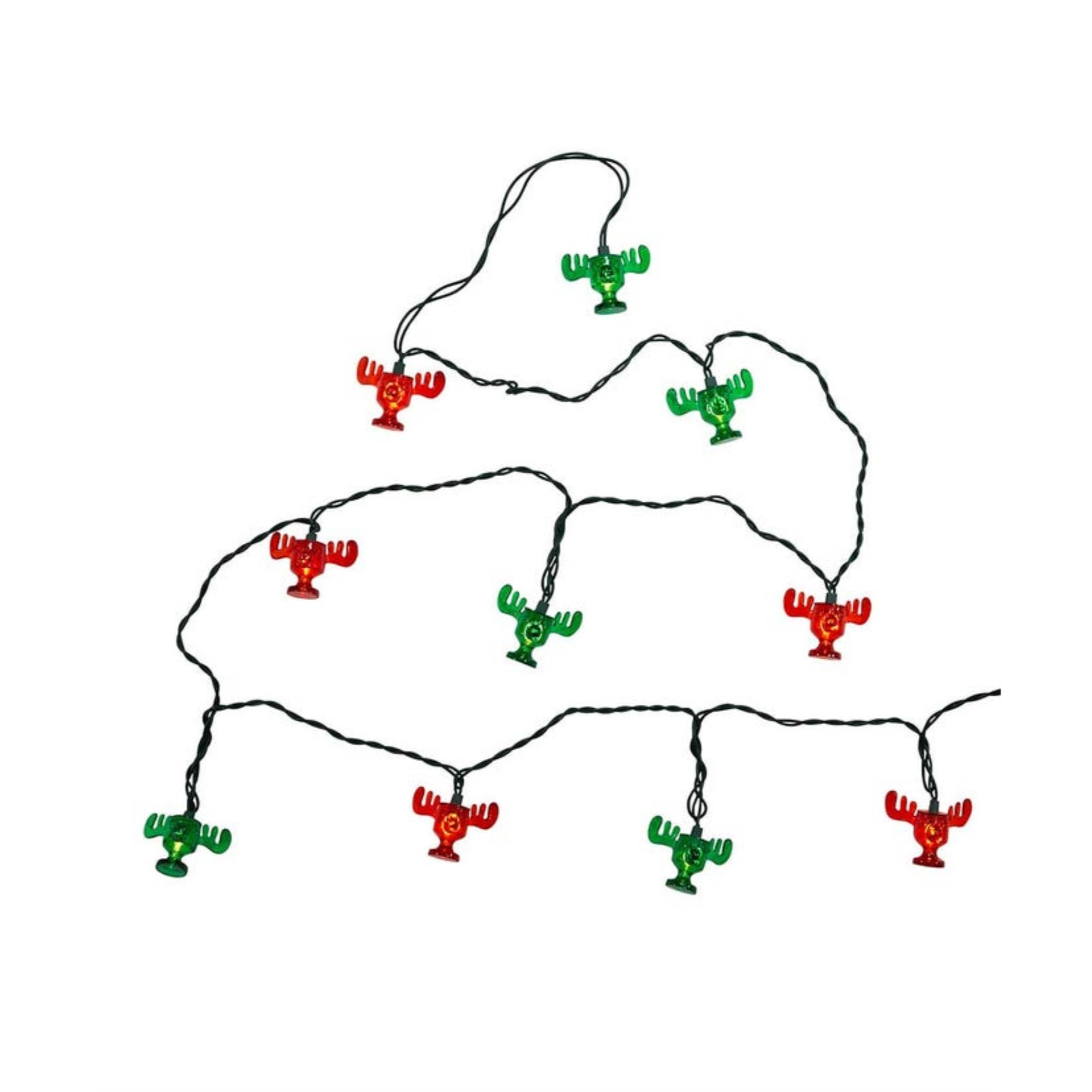 Kurt Adler Indoor/Outdoor Novelty Light Set, National Lampoon Christmas Vacation Wally World Moose Mugs, 9'