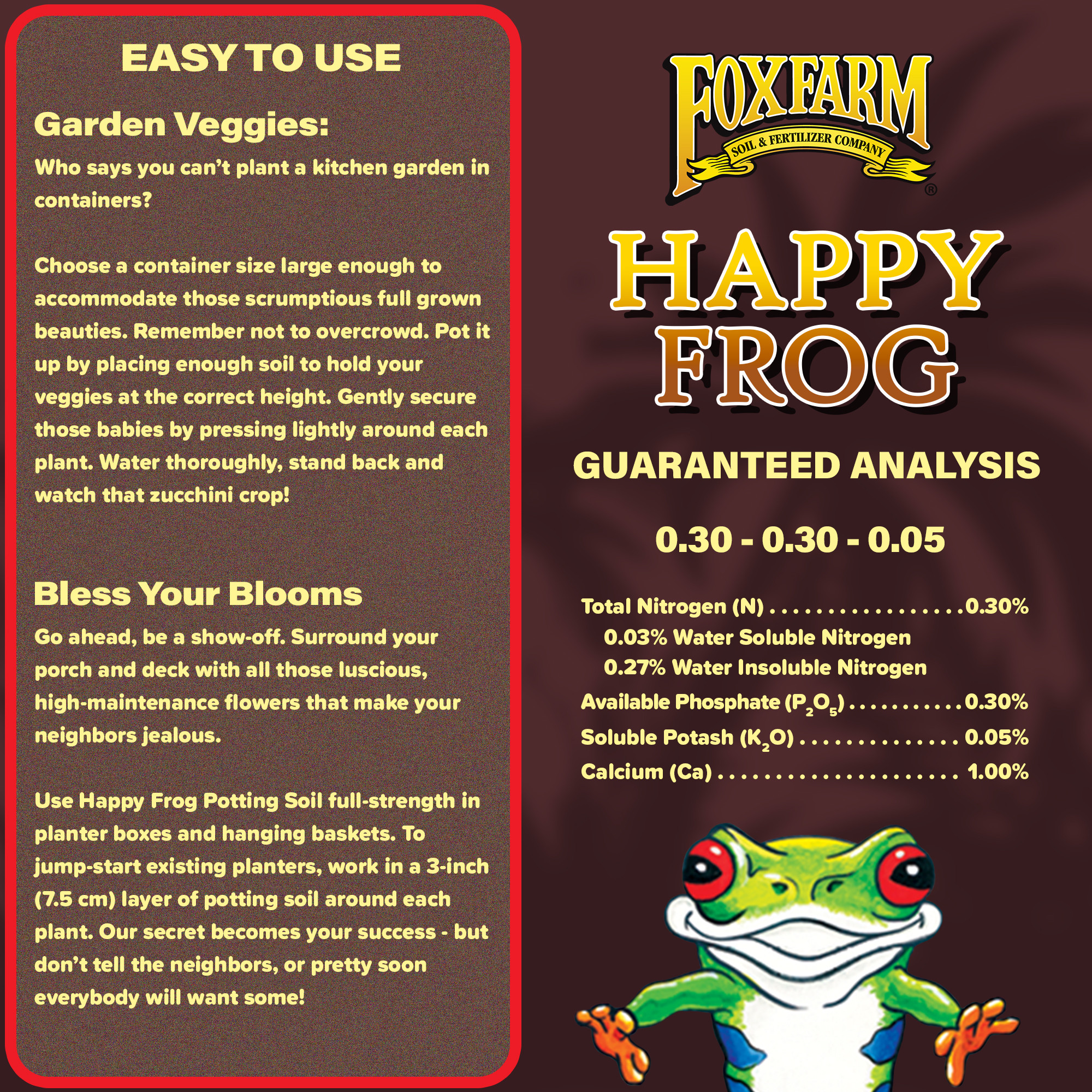 FoxFarm Happy Frog Ready to Use Potting Soil for Indoor and Outdoor Use