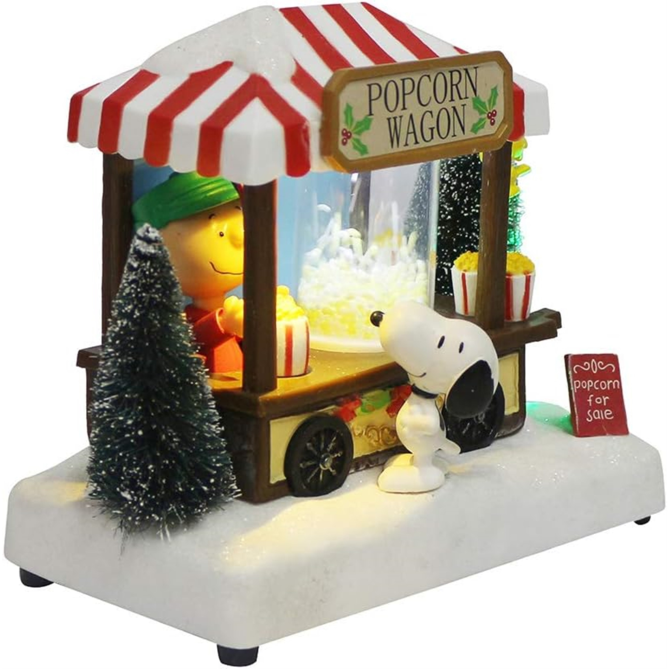 Kurt Adler Battery Operated Peanuts Musical Christmas Table Piece, 7in