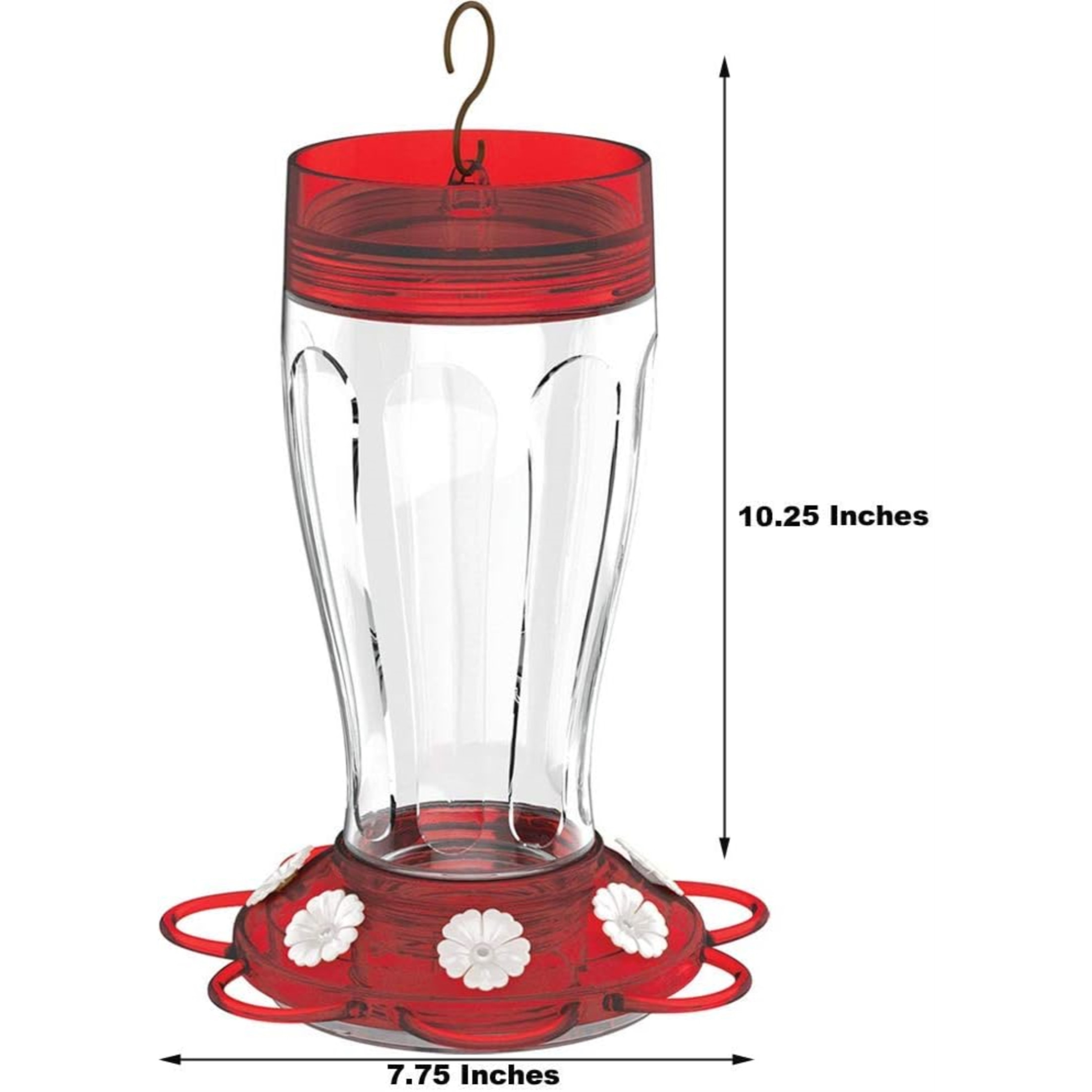 More Birds Bird Health+ Big Gulp Hummingbird Feeder, Red, 40 Ounces