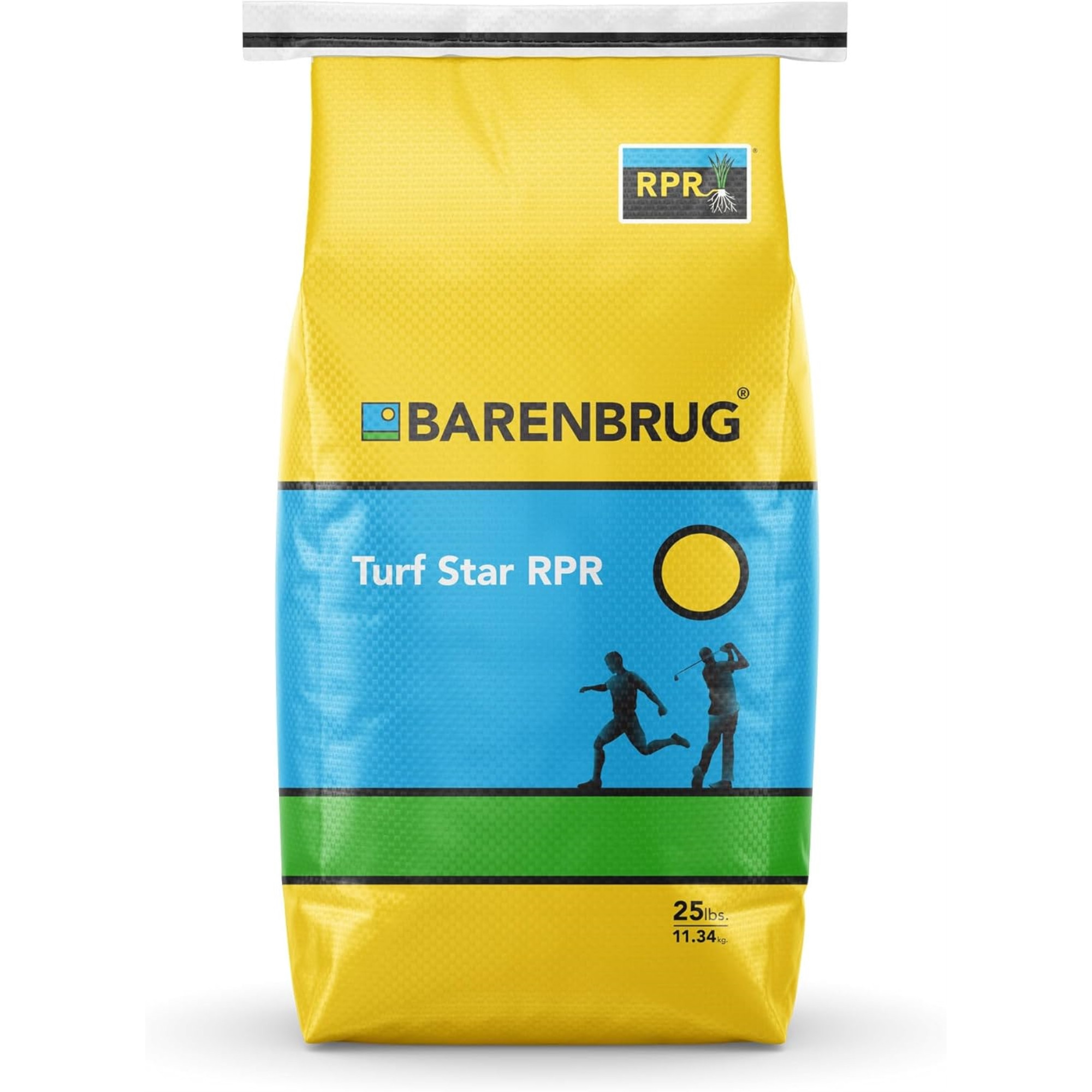 Barenbrug Turf Star RPR Perennial Ryegrass Seed with Yellow Jacket Coating, 25lb
