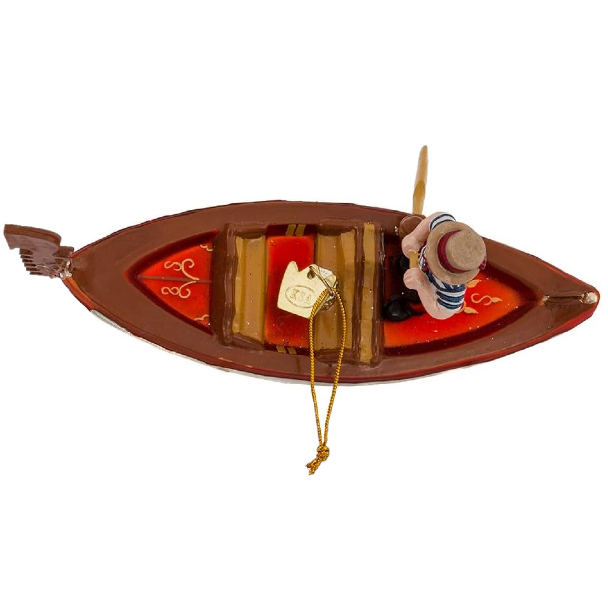 Kurt Adler Noble Gems Glass Ornament for Christmas Tree, Venetian Gondola