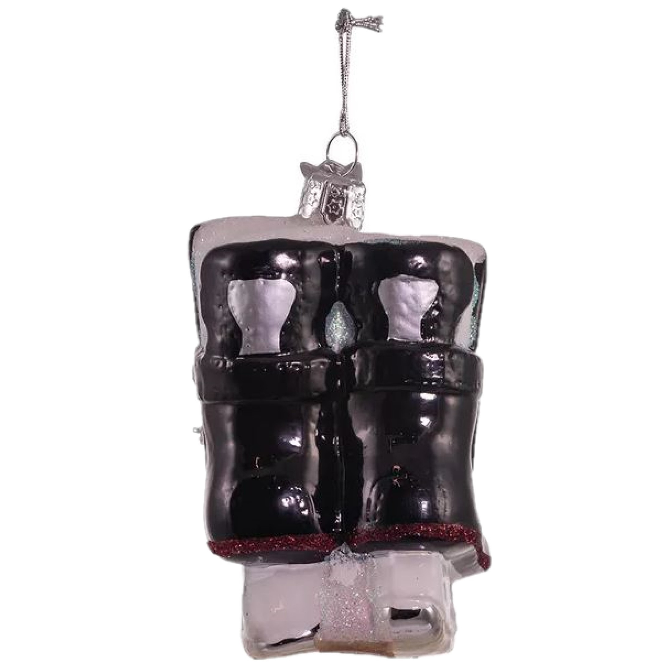 Kurt Adler Noble Gems Glass Ornament for Christmas Tree, Ice Hockey Skates